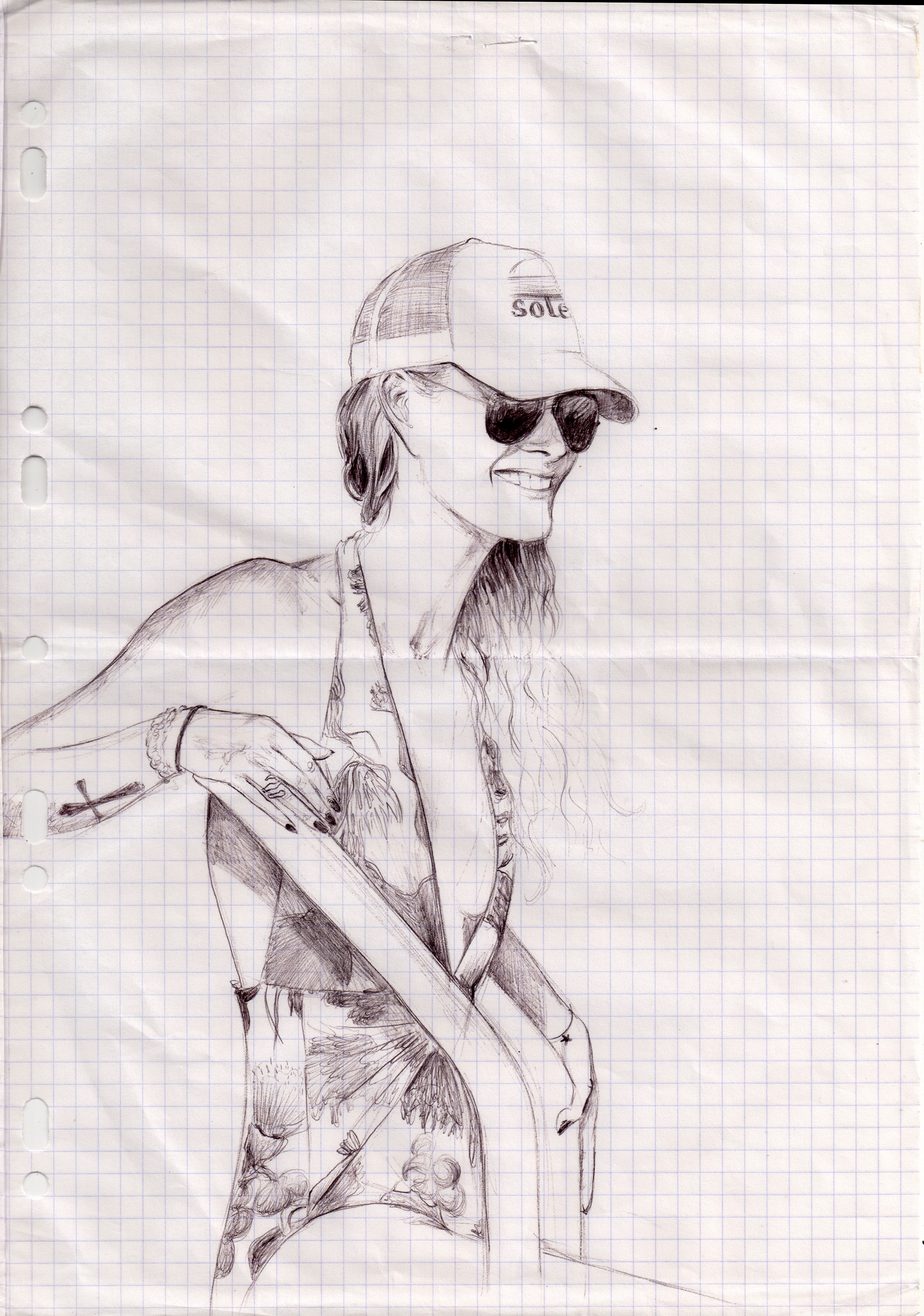 Alexia Atmouni, Sans titre, série « L.H », 2020 Stylo bille sur papier, 29,7 x 21 cm - Chapelle des Dames Blanches, La Rochelle © Alexia Atmouni