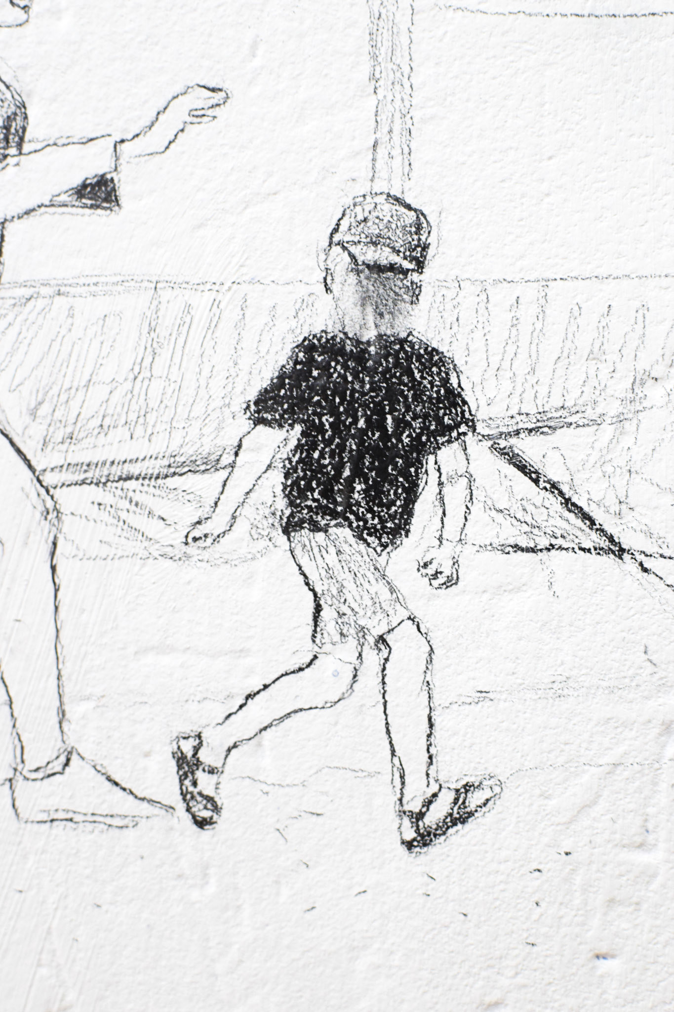 Alexia Atmouni, Le temps des cerises (détail), 2020 Crayon graphite sur mur, 3,76 x 3,14 m © Alexia Atmouni