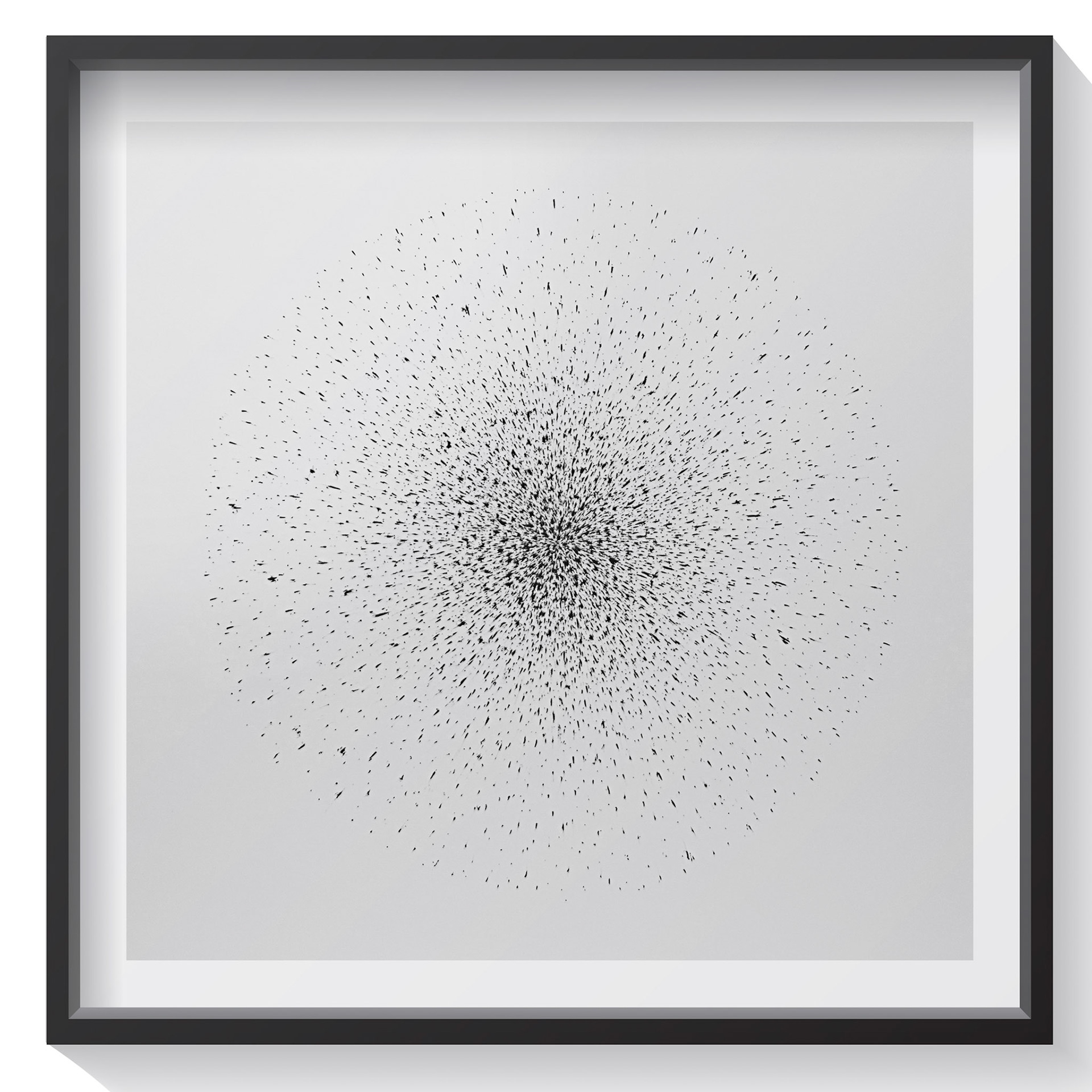 Bavures, 2019 90 x 90 cm, stylo bille sur papier © Alexia Atmouni
