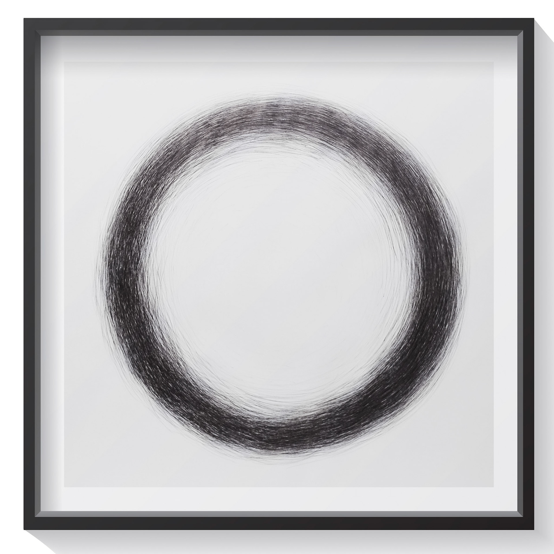 Sur les bords (série des Dessins méditatifs), 2021, stylo bille sur papier, 90 x 90 cm © Alexia Atmouni