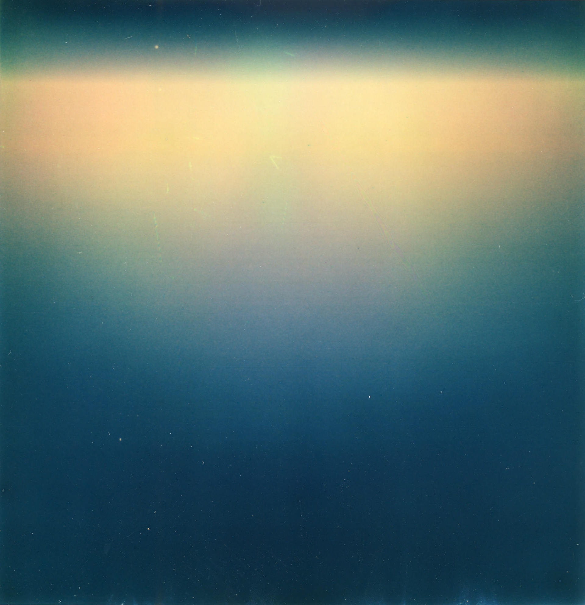 Out There. 2024, enlarged polaroid, 24" by 24".