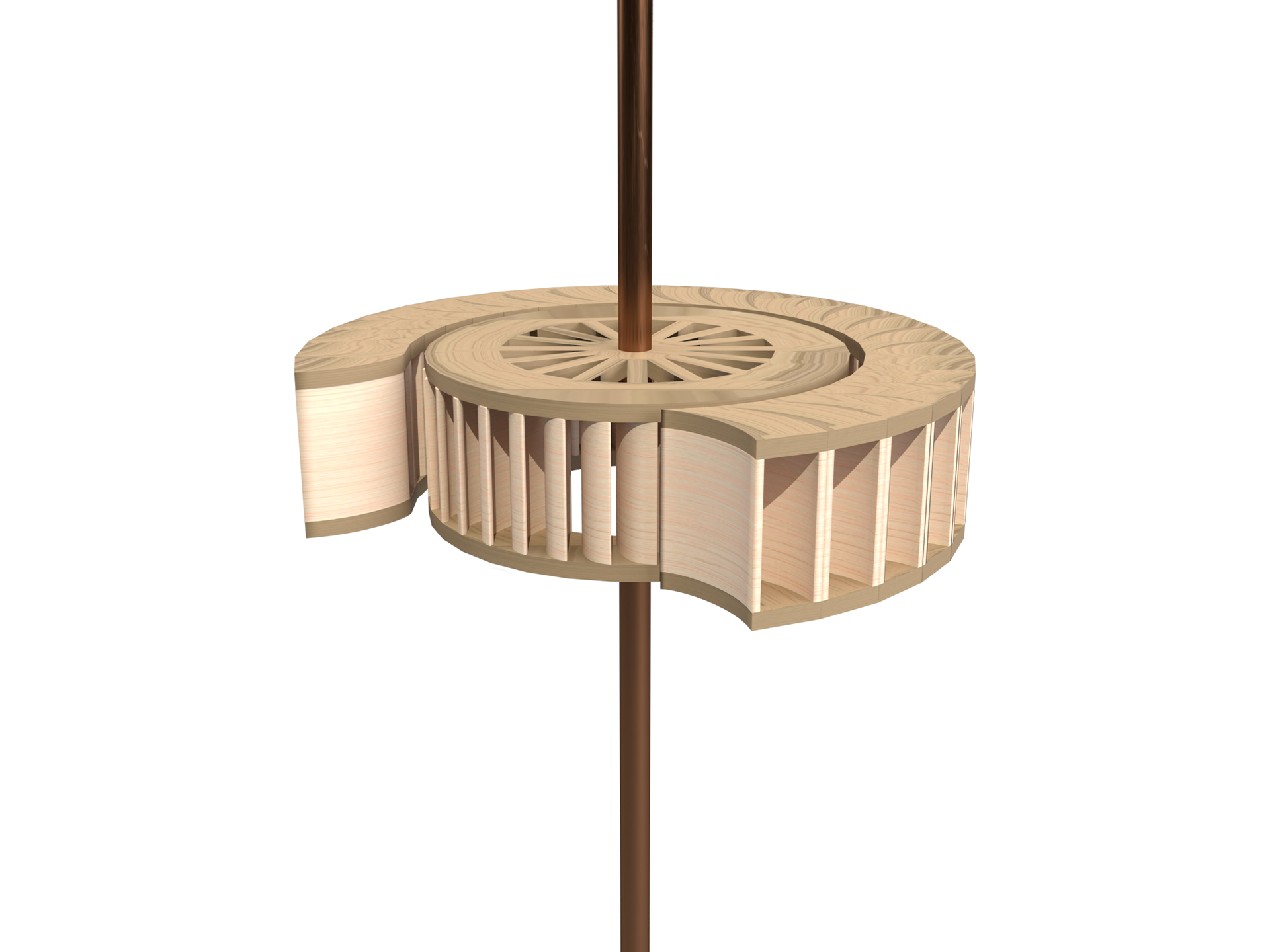 arrangement of the rotor and stator