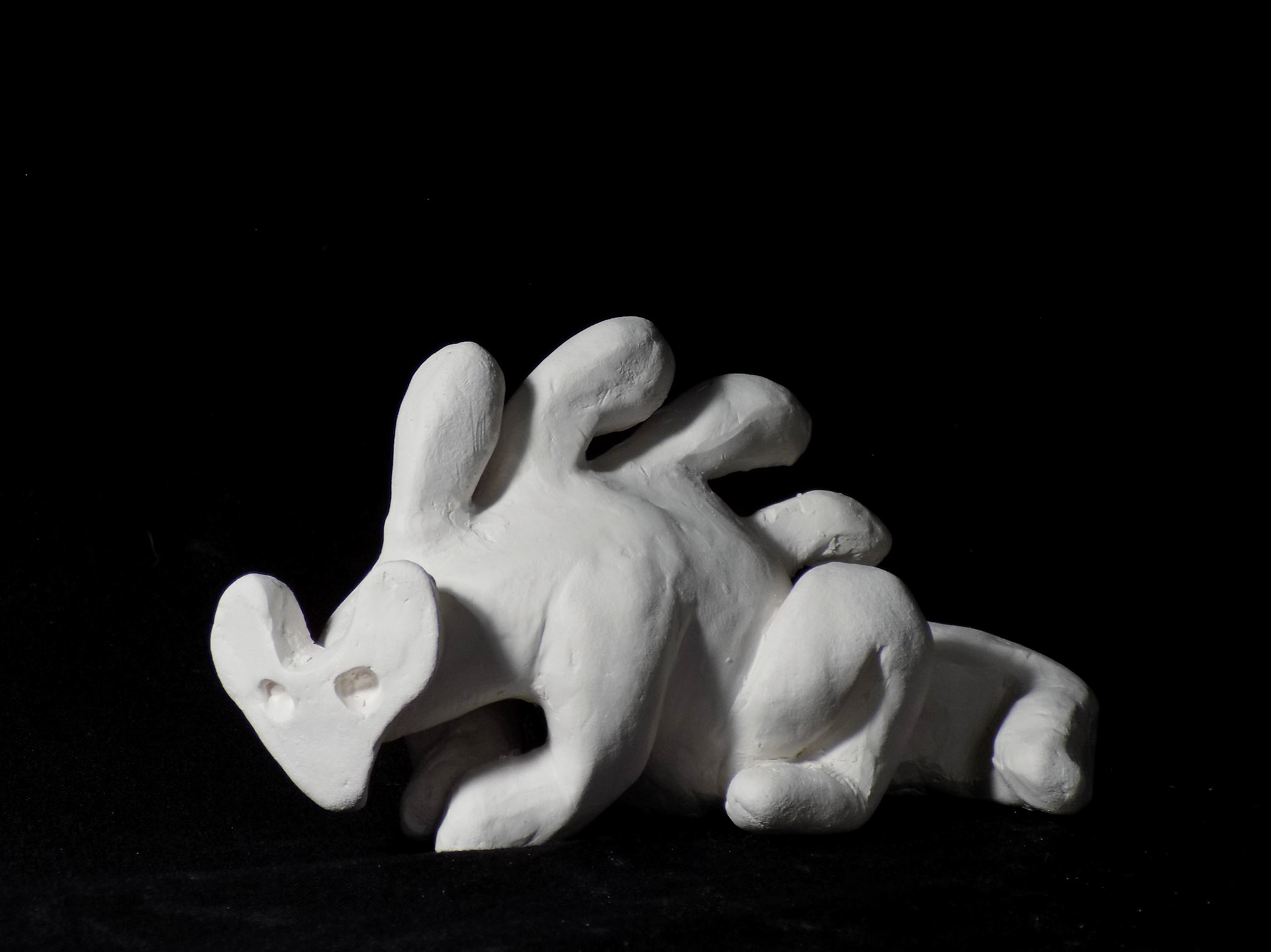 Natura Obscura: Woodland Spirits. 2018, slipcast and handbuilt ceramic stoneware, UV paint, 50 total ranging from 1” to 5” tall, Prismajic LLC, Denver and the Museum of Outdoor Arts, Englewood.