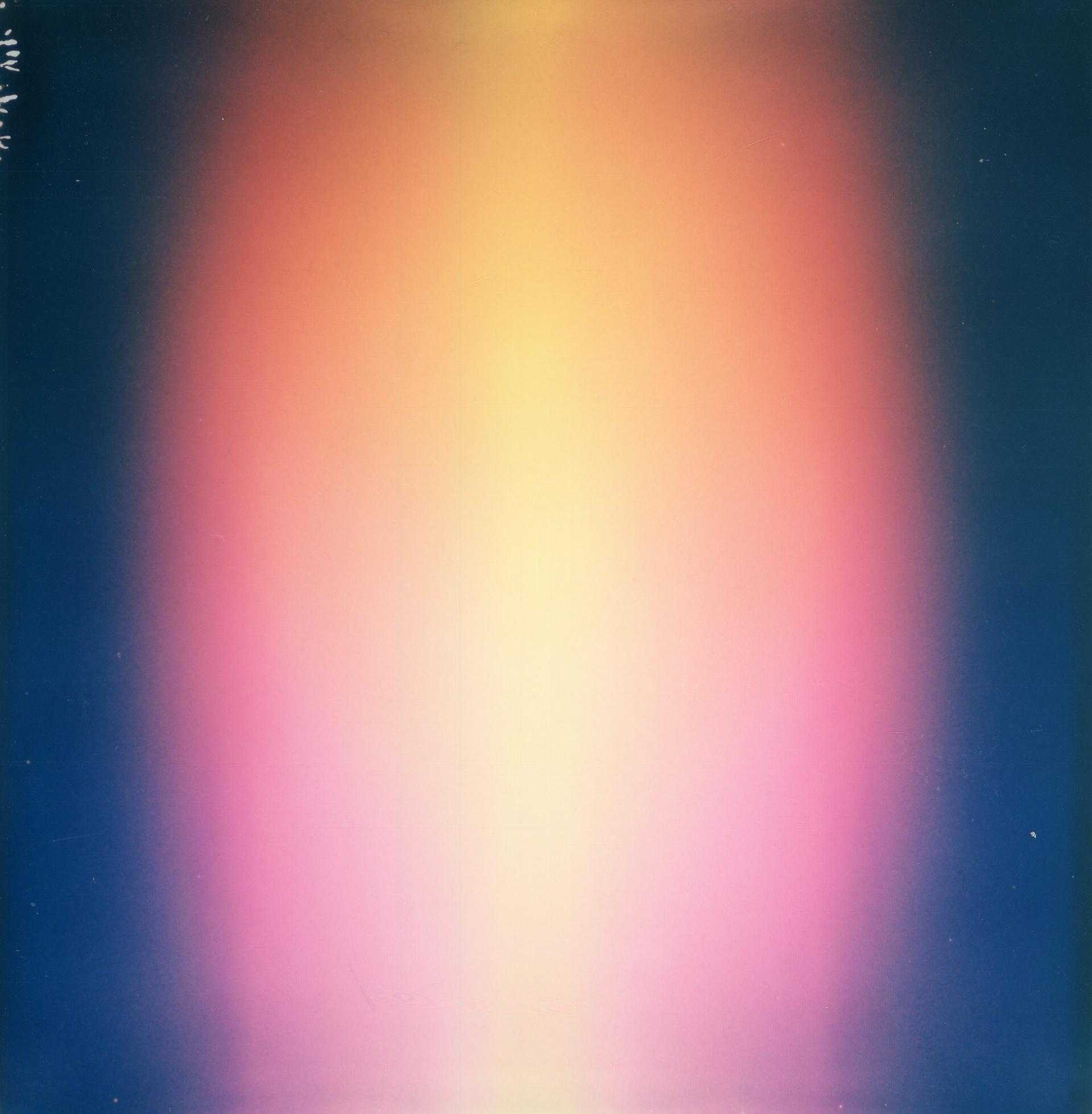 Excerpt from "Wednesday." 2022-2023, excerpt from a projected animation, enlarged polaroid, 24" by 24".