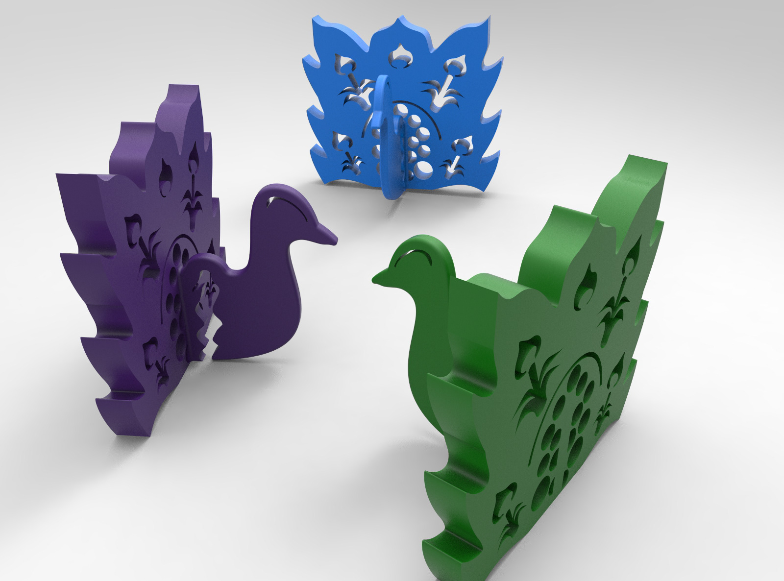 Peacock Clothespin - 2017