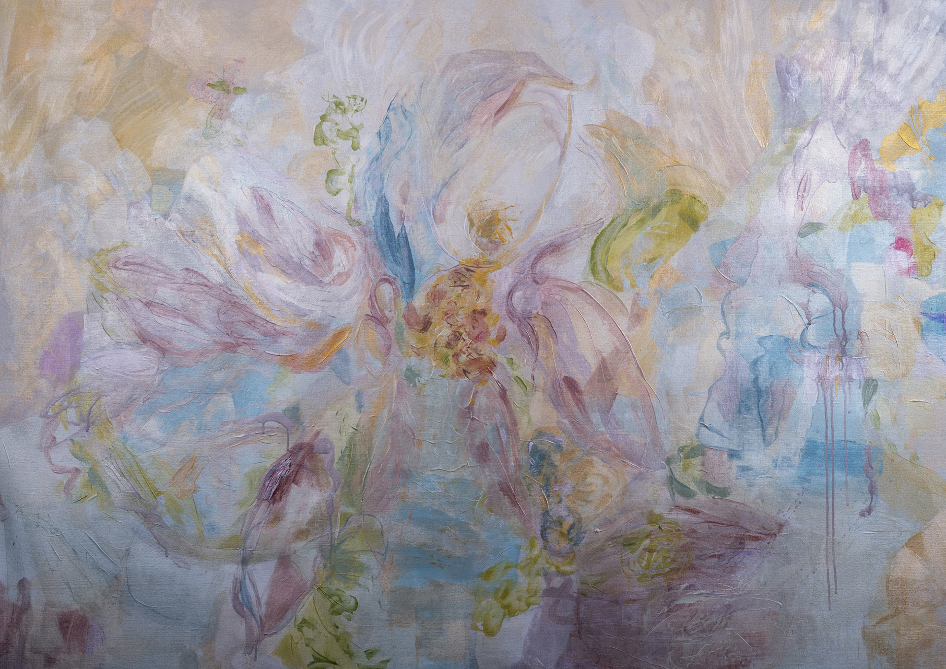 "Gilded Petals  2" -   45 x 64