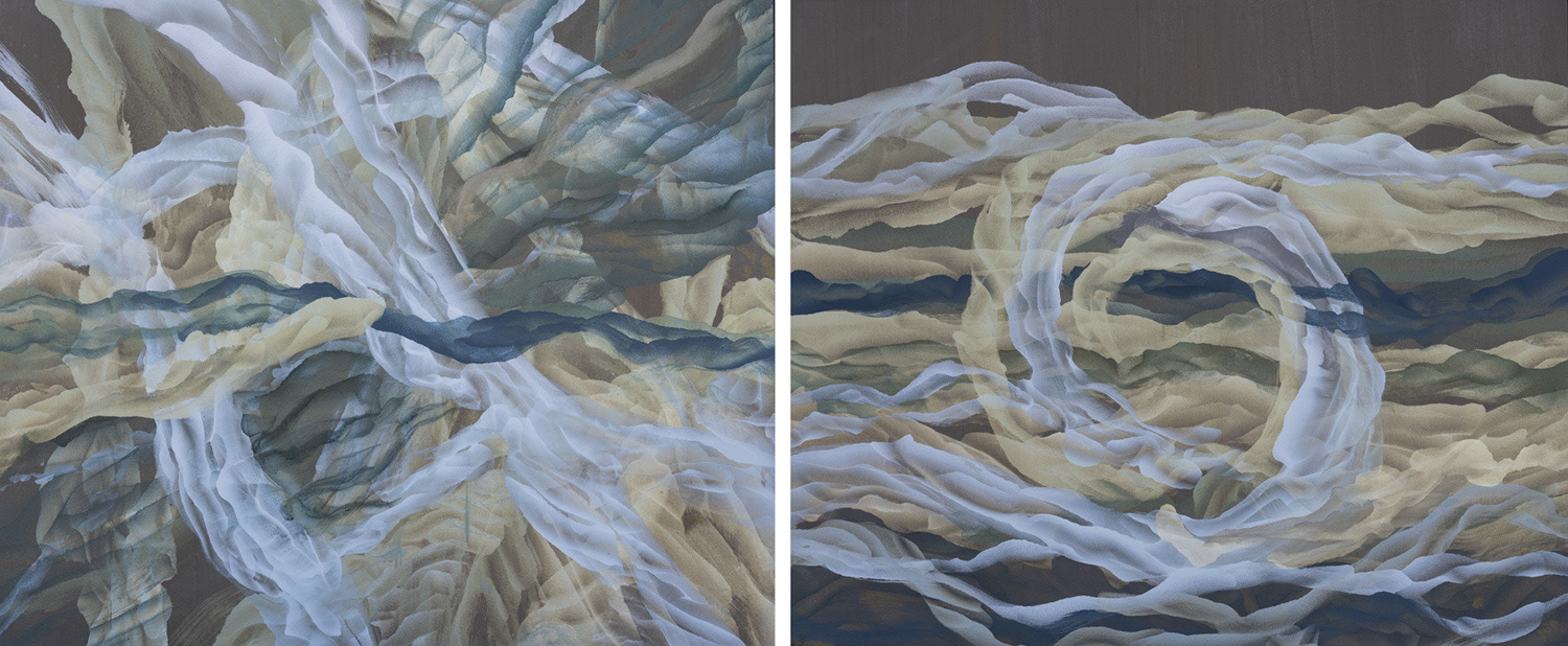 "Last Night (pair)"   -  36 x 86