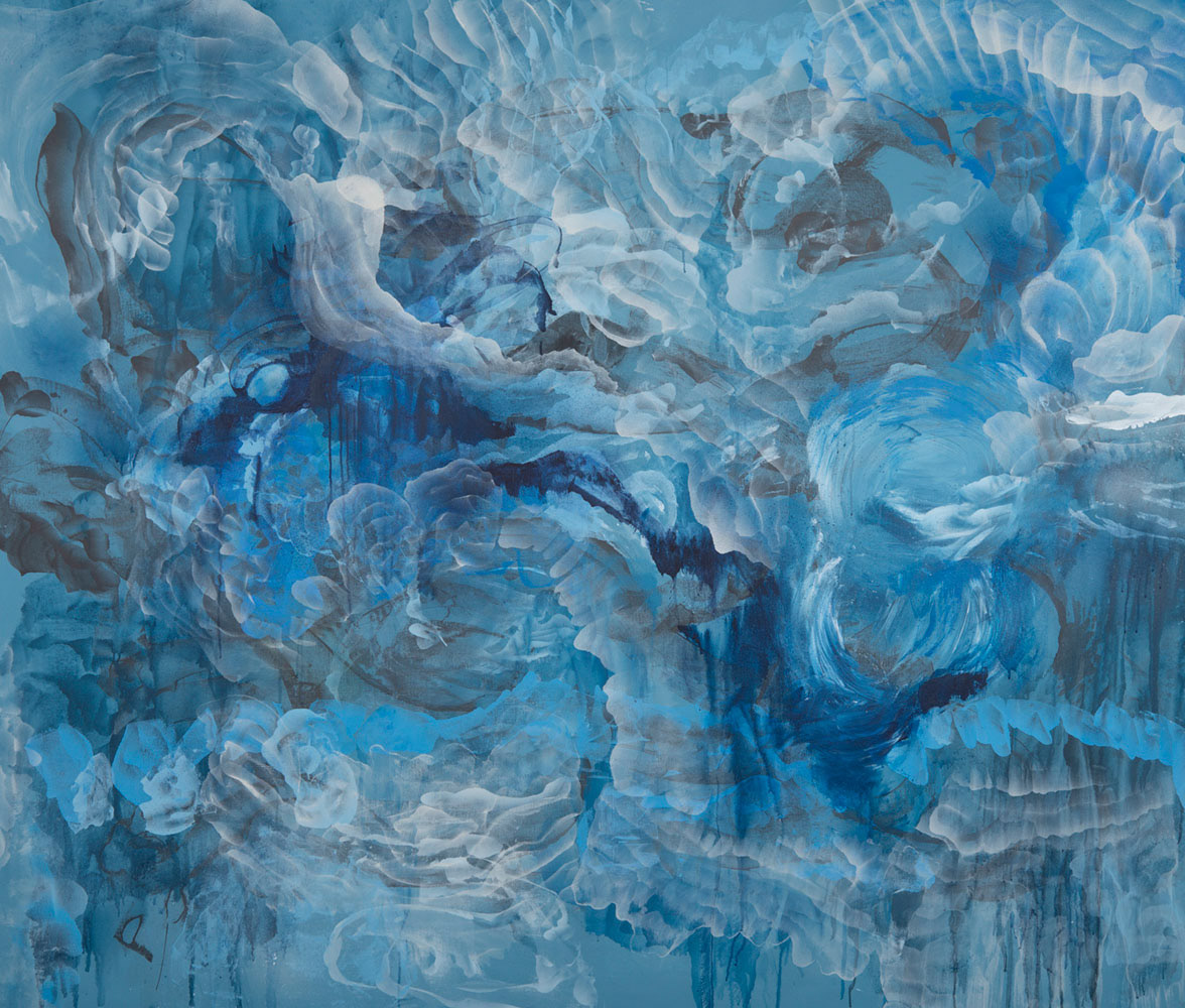 "Burning Blue"  -  64 x 76