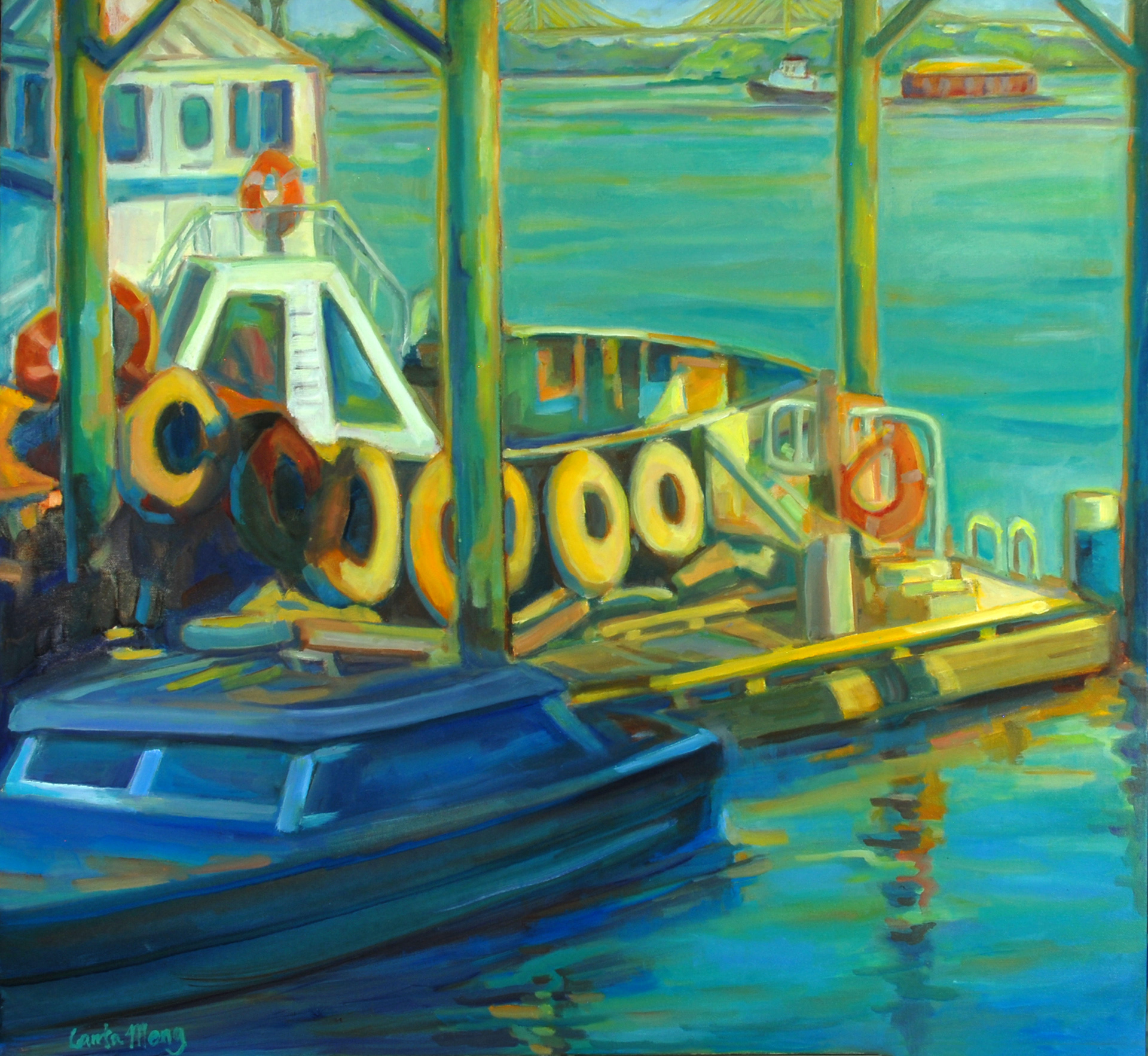 Tug Boat at the Quay 30 X 30