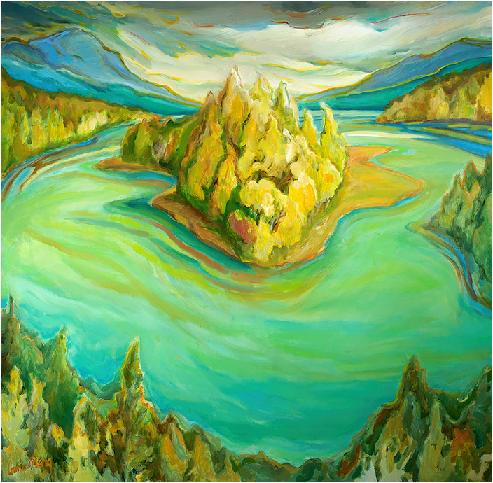 barnsote island II 36 X 36 corporate collection- vancouver