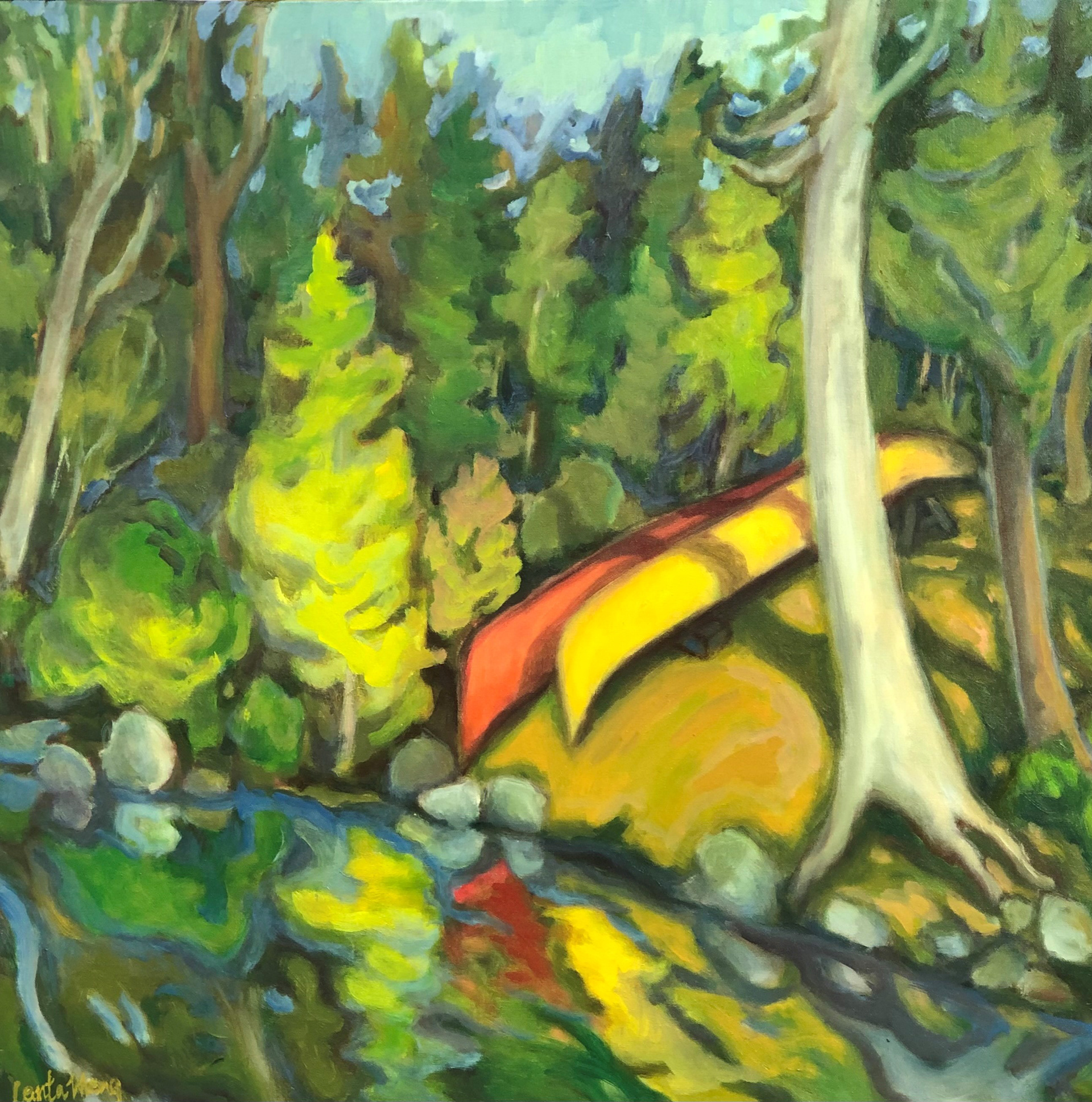 Two Canoes 30 X 30