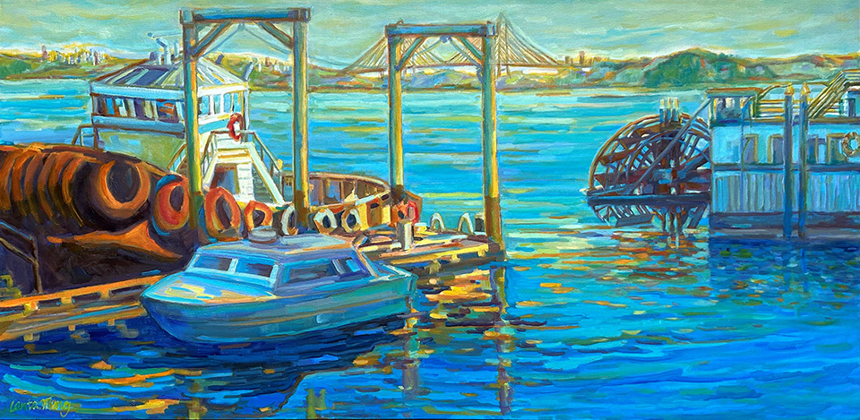 Tugboat and Paddlewheeler  24 X 48