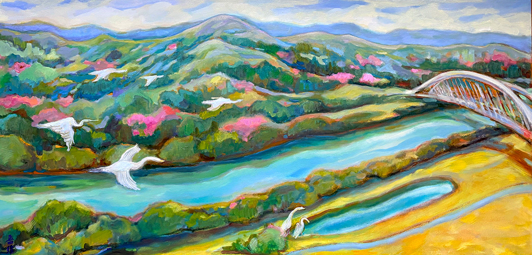 Xin Dien River  24 X 48