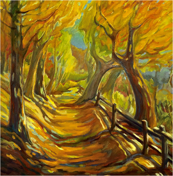 the woods are lovely 36 X 36