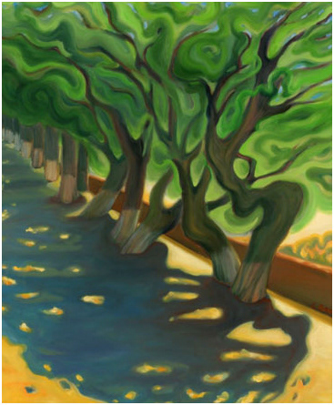 tlayacapan trees I 30X 36 PC- roberts creek