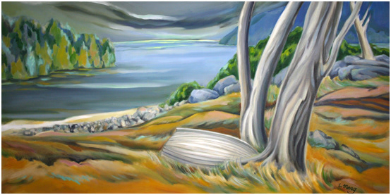 the white boat 24 X 48 PC- new westminster