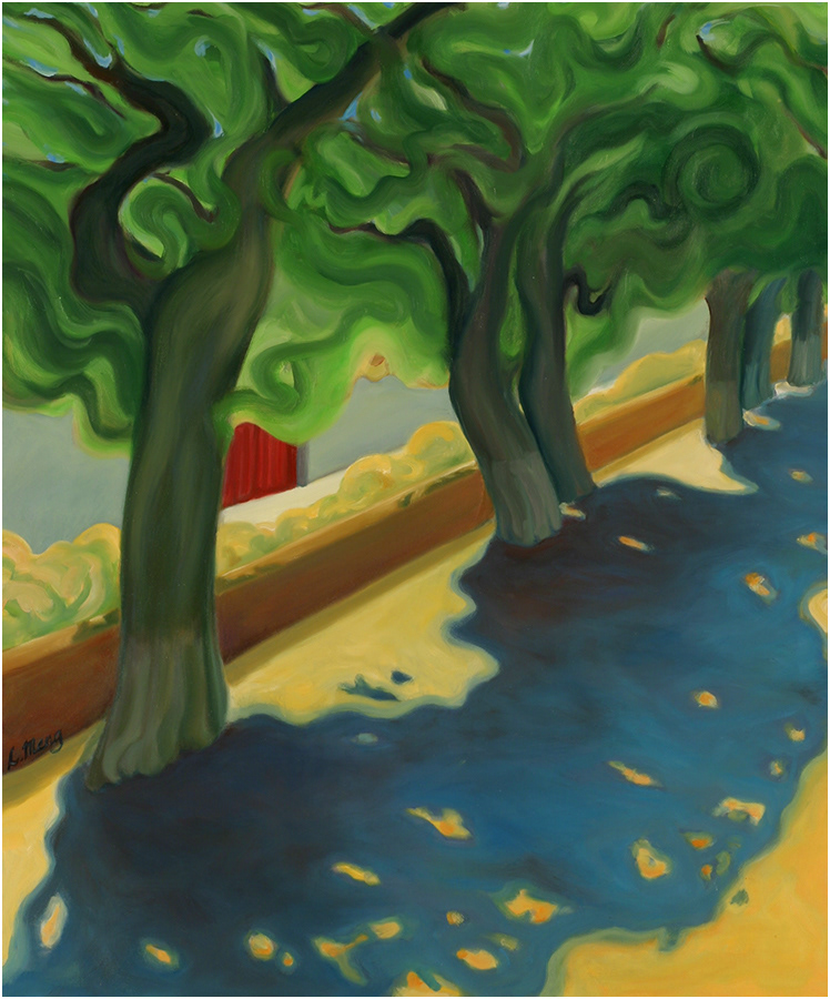 tlayacapan trees II 30X 36 PC- roberts creek