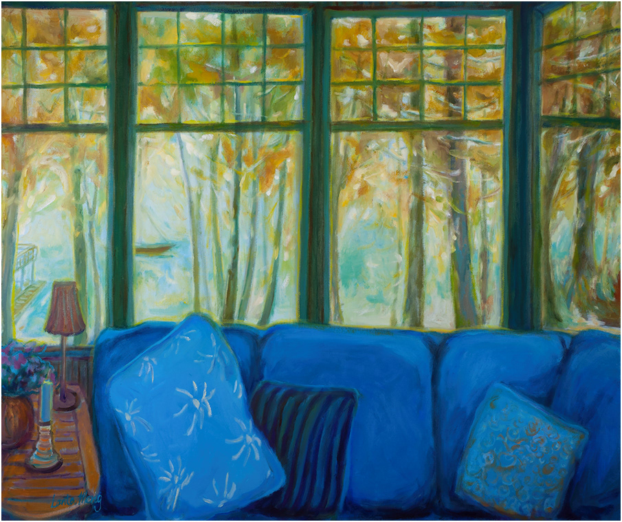 the blue couch - 24 X 39 PC- torrence ontario