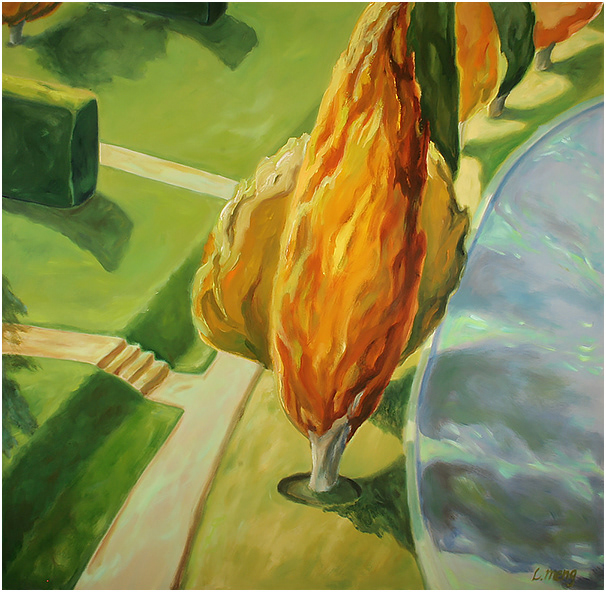 trees and shadows 36 X 36