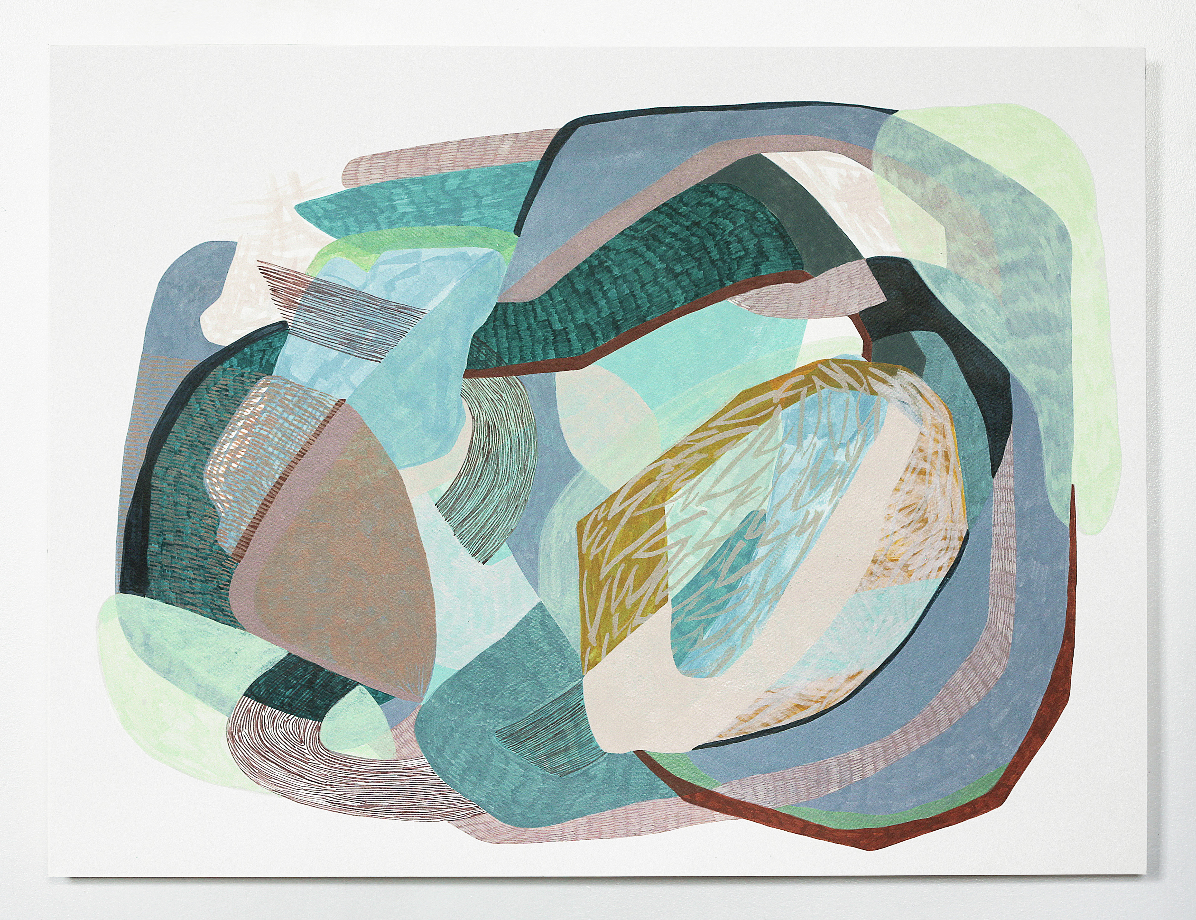 NM #2, Egg tempera on paper, 2024, 61.0cm (w) x 81.1 cm (h)