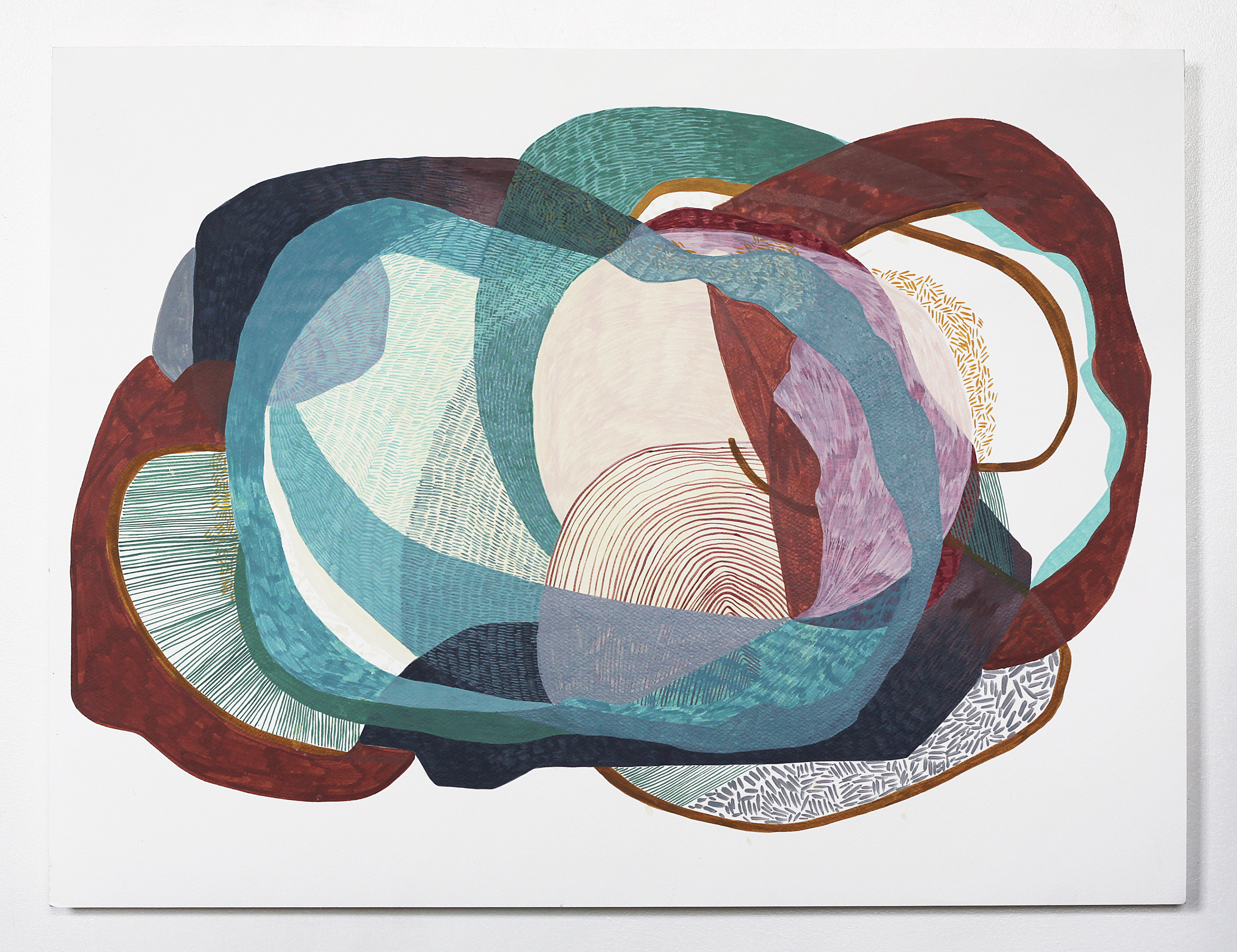 NM #1, Egg tempera on paper, 2024, 61.0cm (w) x 81.1 cm (h)