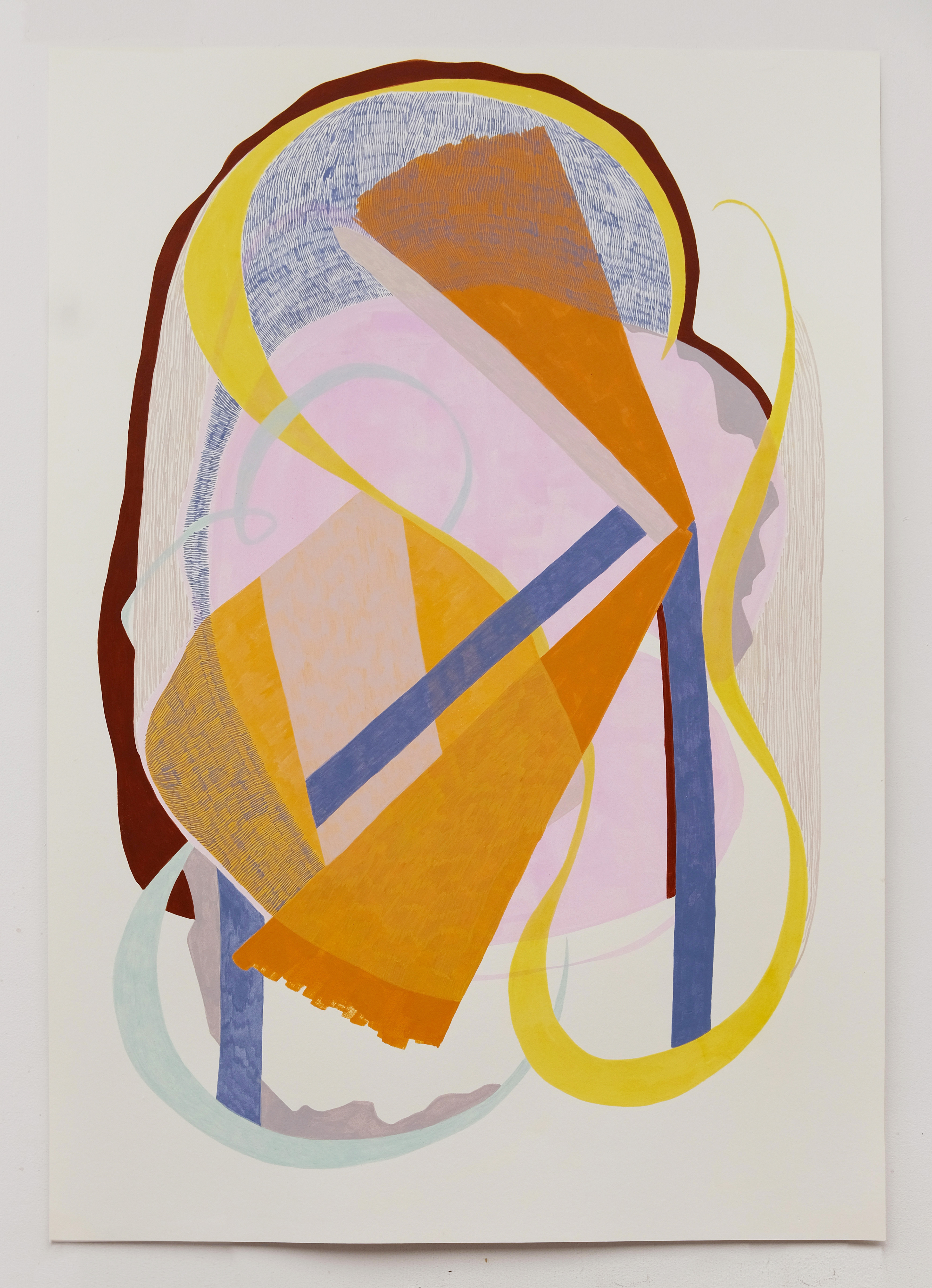 140124 Egg tempera on paper, 2026, 66 cm (w) x 94.5 cm (h)