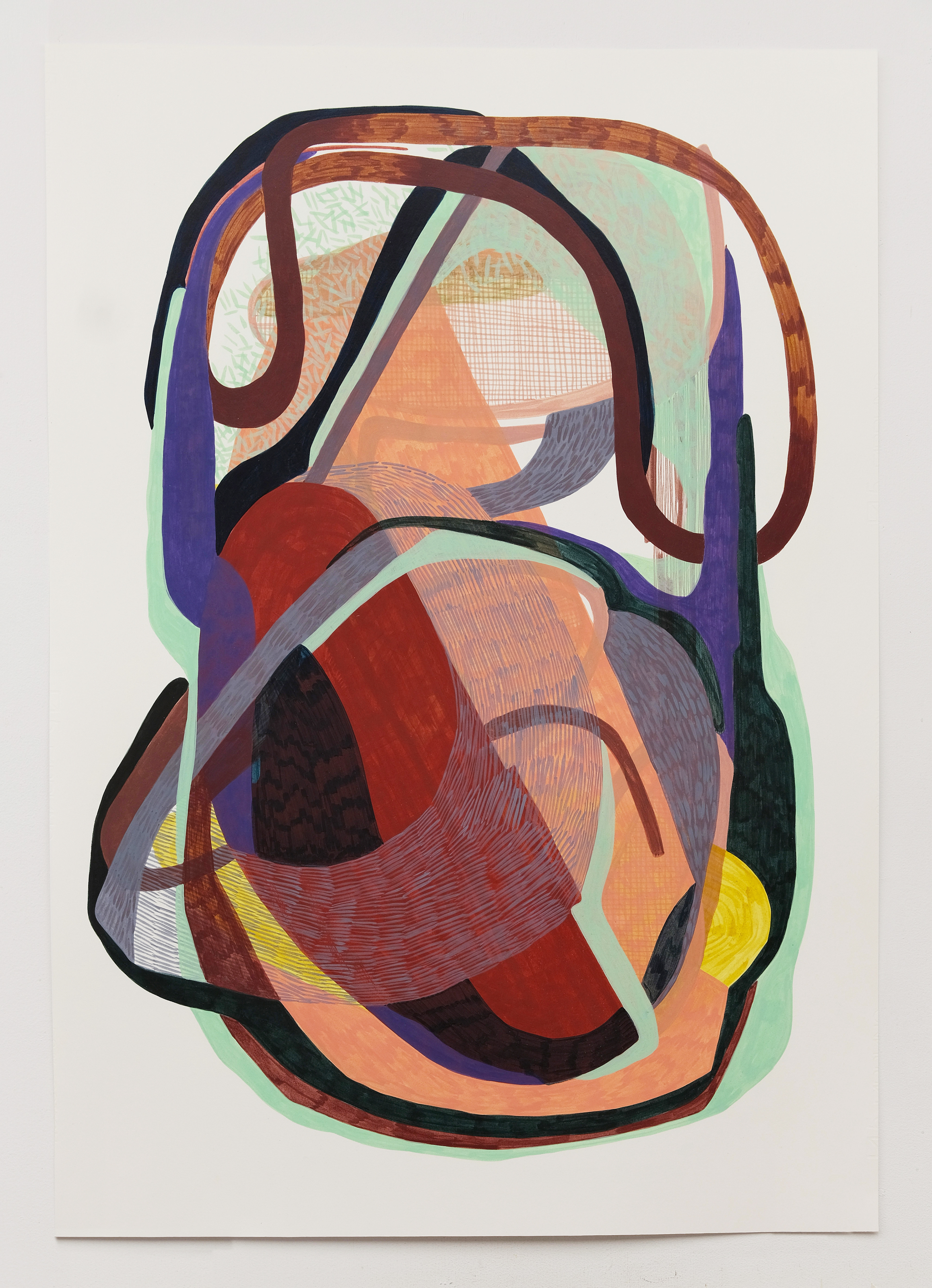 010424 Egg tempera on paper, 2026, 66 cm (w) x 94.5 cm (h)