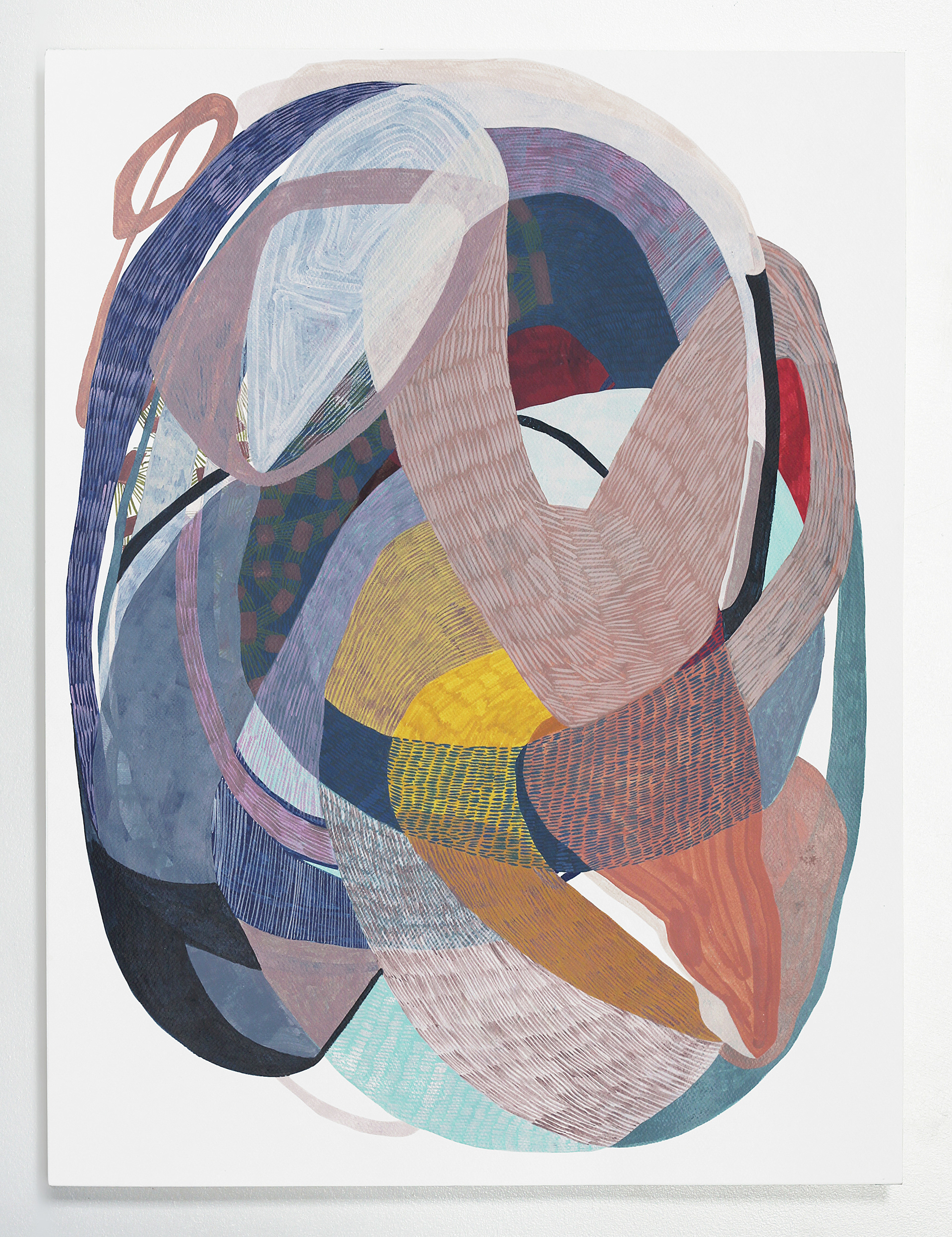 NM #4, Egg tempera on paper, 2024, 61.0cm (w) x 81.1 cm (h)
