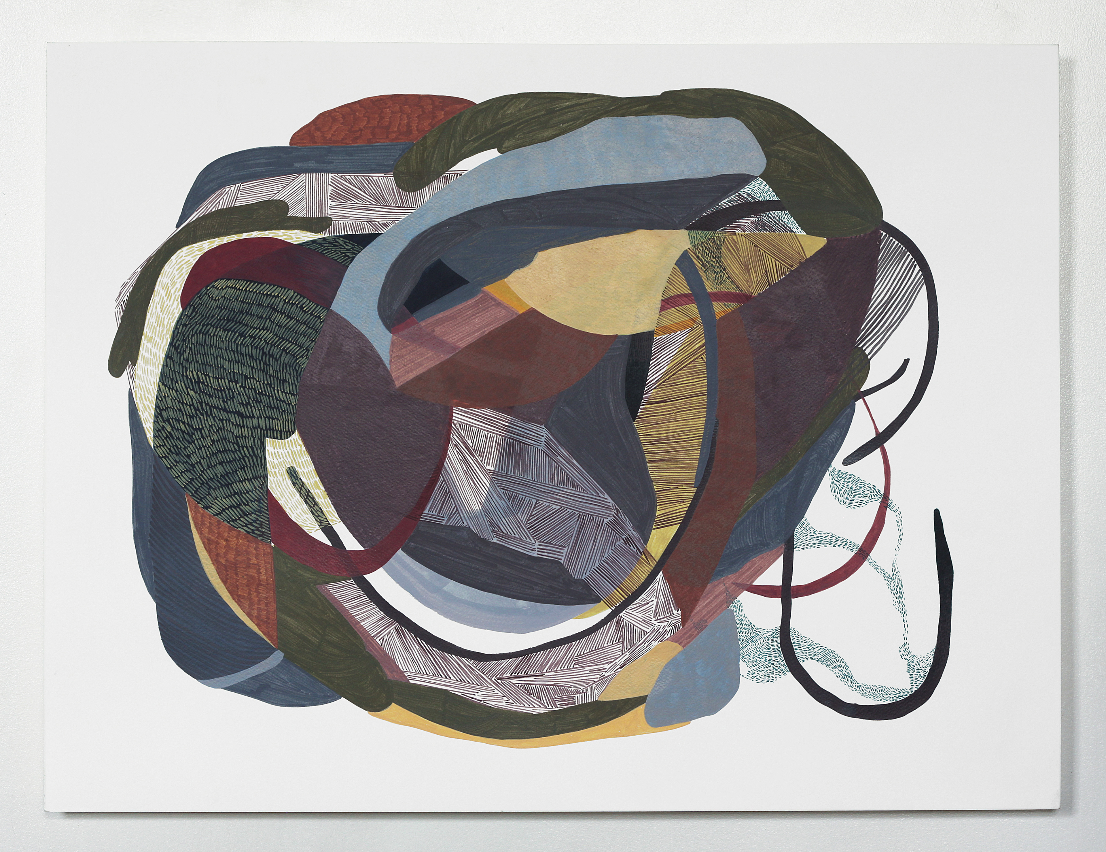 NM #3, Egg tempera on paper, 2024, 61.0cm (w) x 81.1 cm (h)