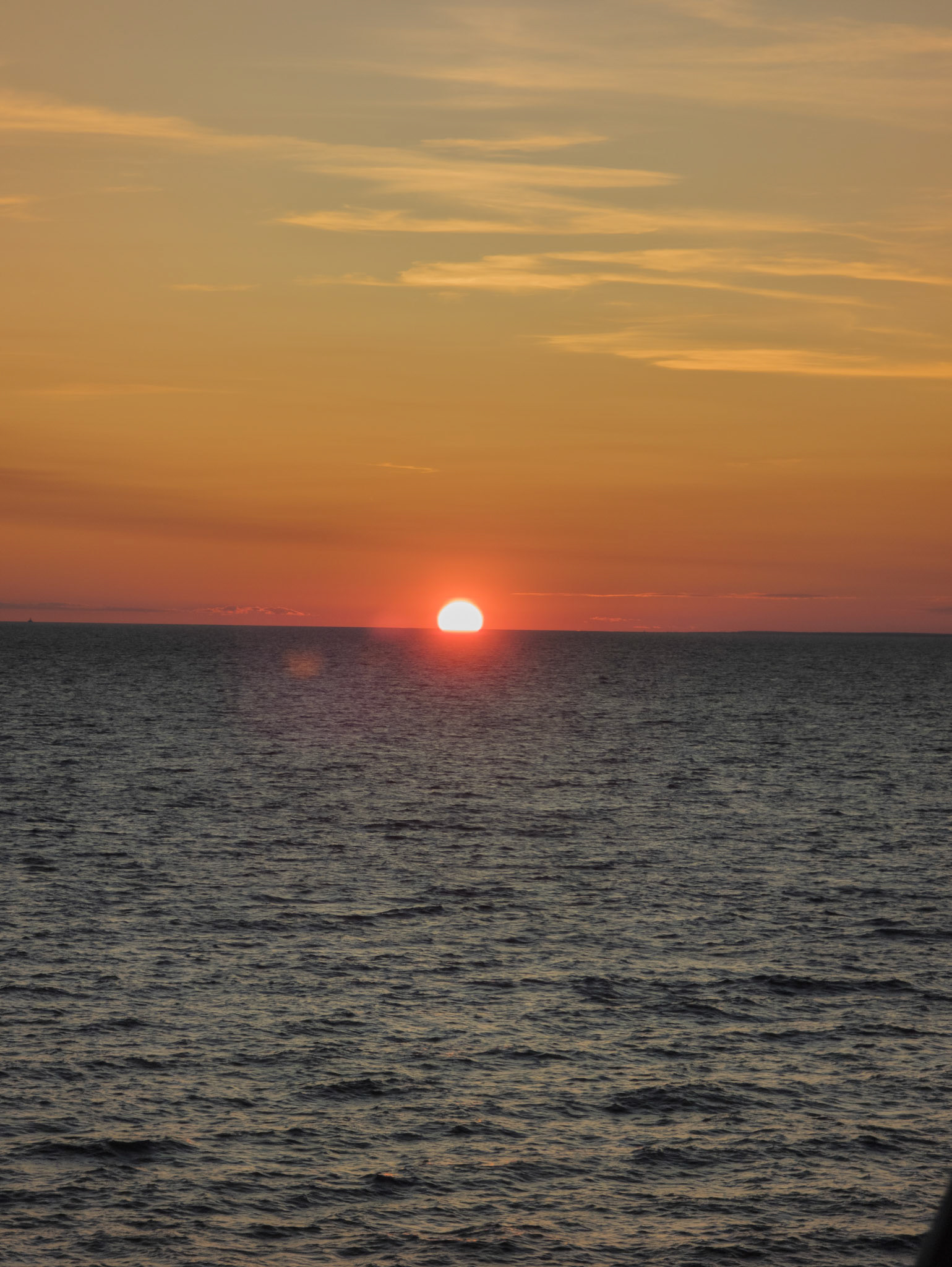 Sun Sets leaving Mackinc Island