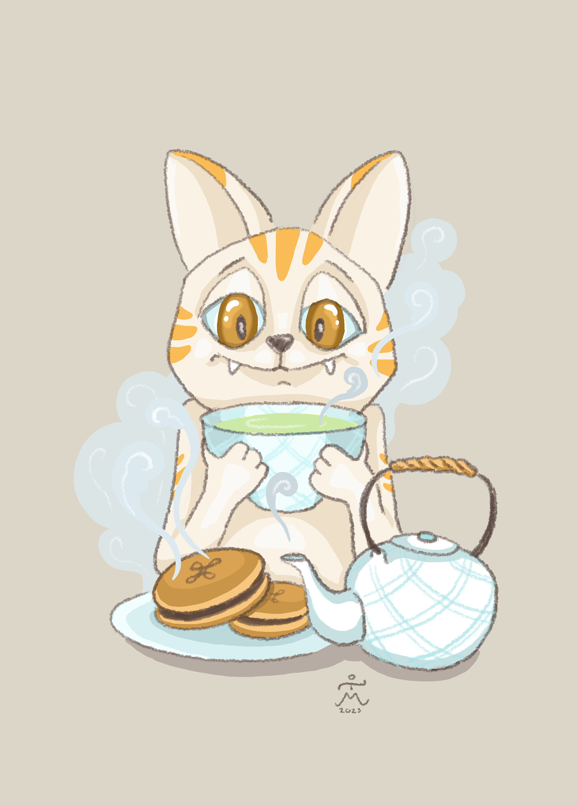 Teetä ja dorayakeja