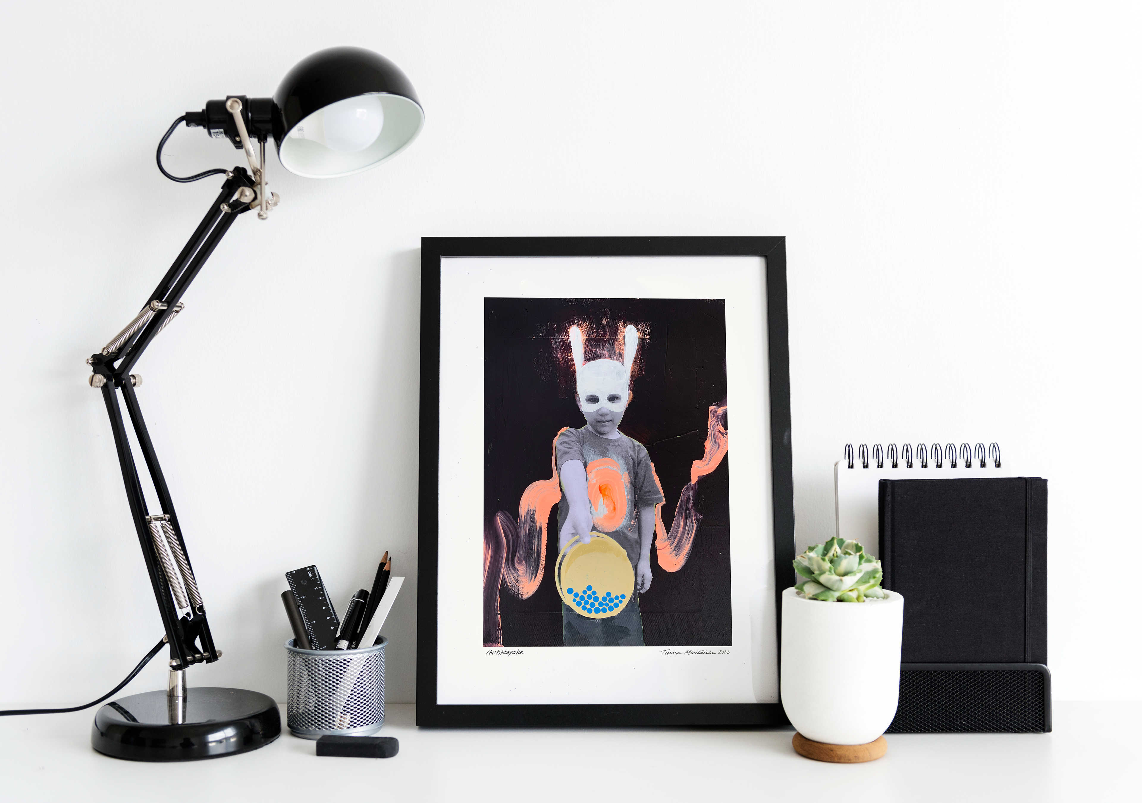 ermavaahtoa viiksissä - Whipped Cream in the Whiskers, 30 x 40 cm art print, 2023