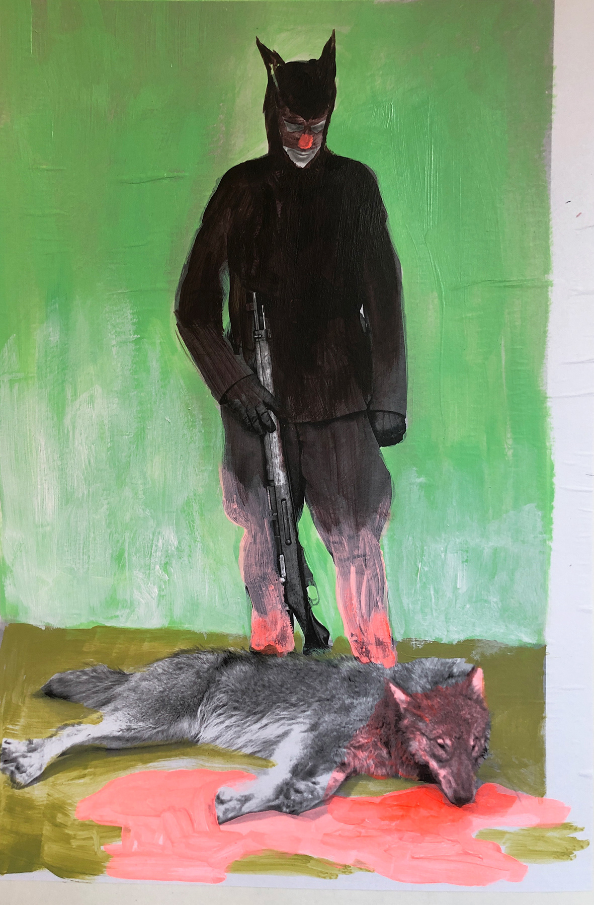 Veli - Brother, 31x43, collage, acrylics, 2022
