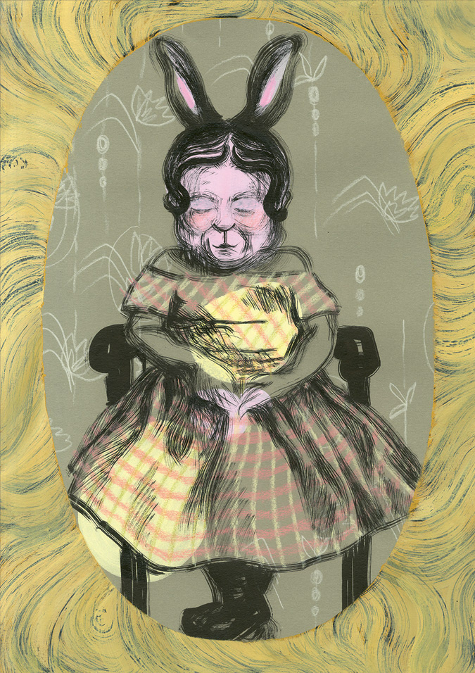 Ofelia, 2024, mixed media, 29,7 x 42 cm