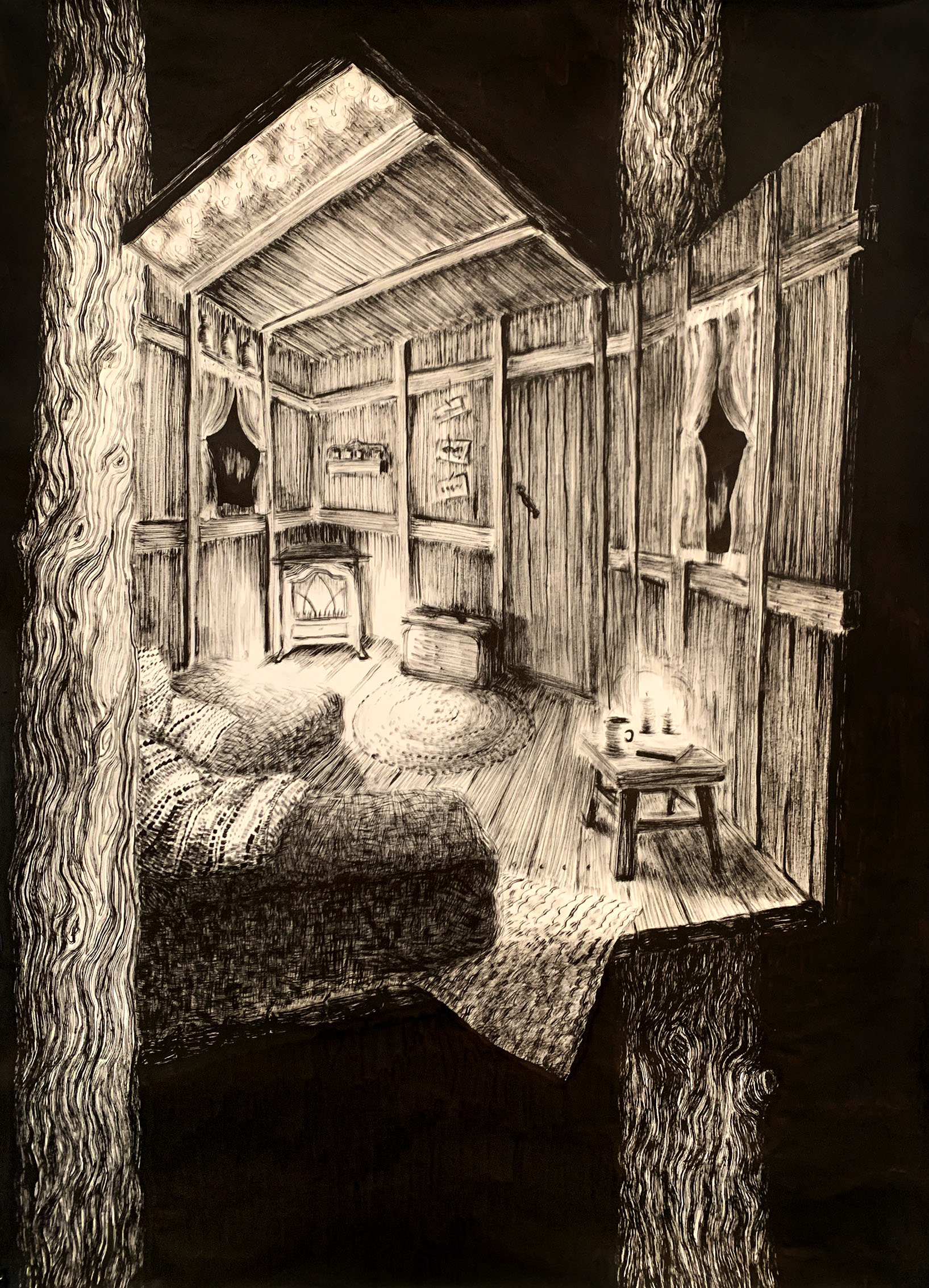 Teahouse, 120 x 190 cm