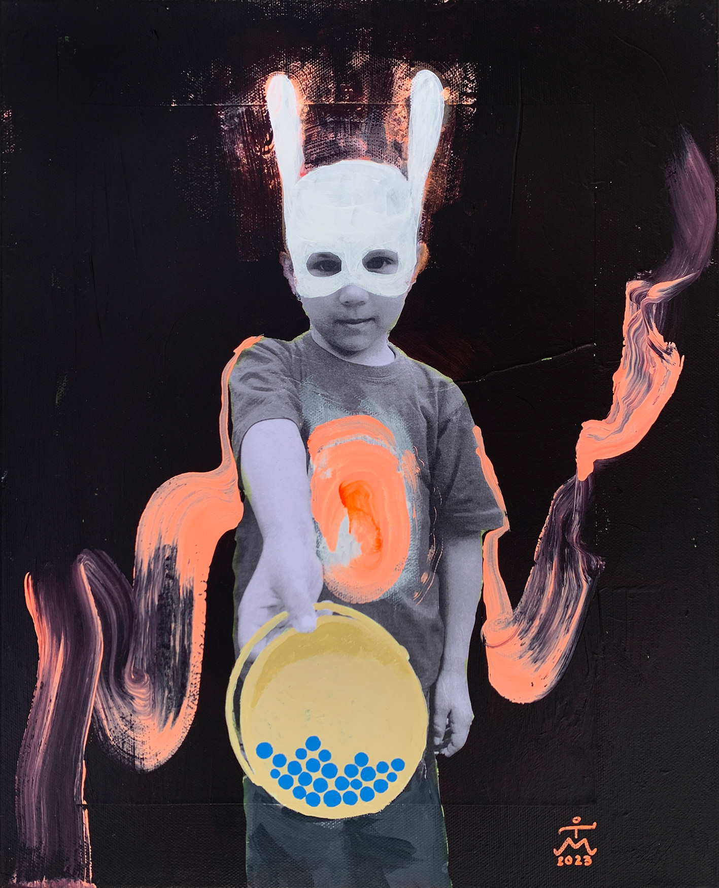 Mustikkapoika - Blueberry Boy, 41 x 33 cm, 2023