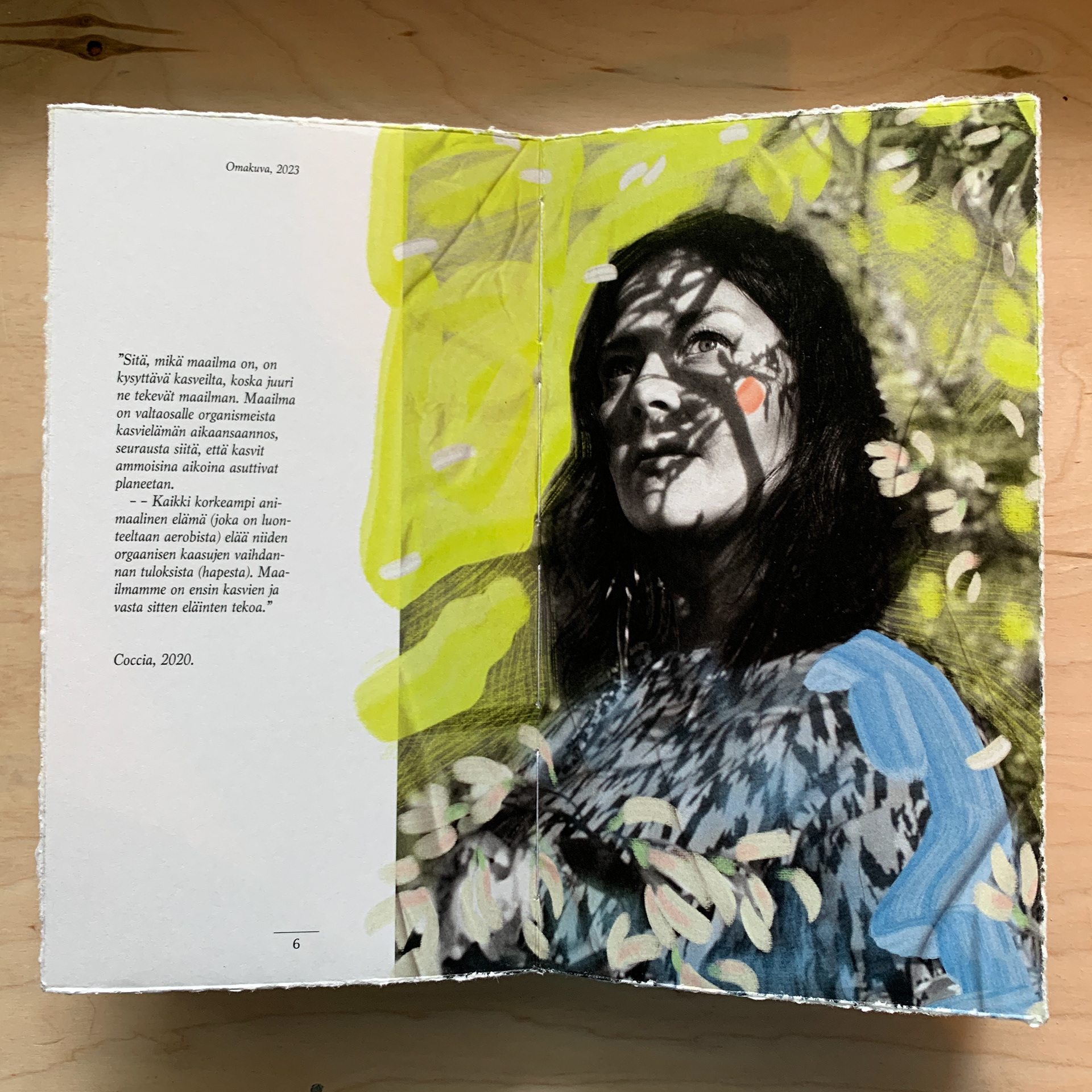 "Our world was first made by plants and only after that by animals." Self portrait, 2023
