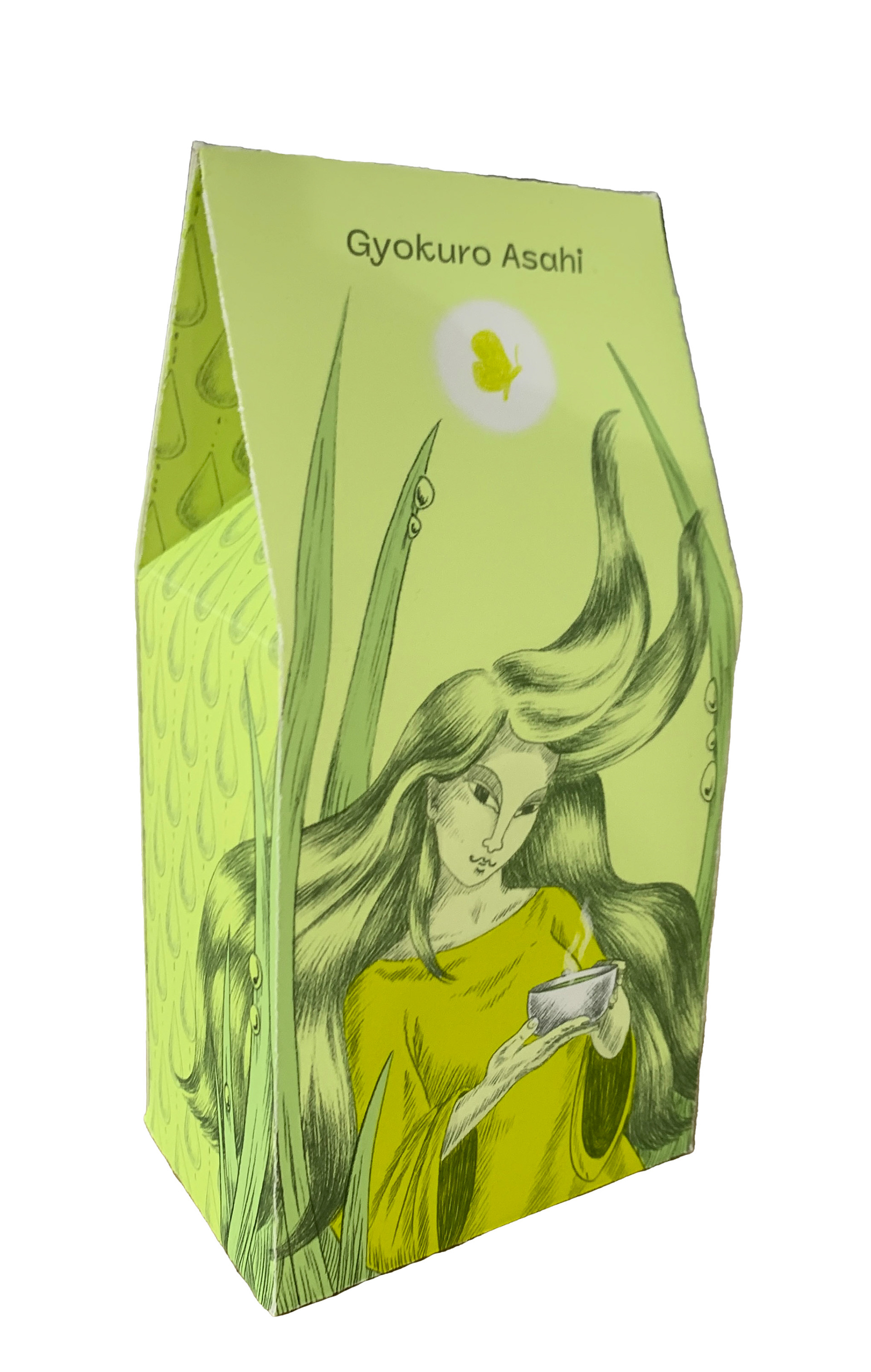 Tea Spirits 2023 Illustrations for three different high-quality teas. Each one is illustrated as a spirit presenting the special qualities of the specific tea.