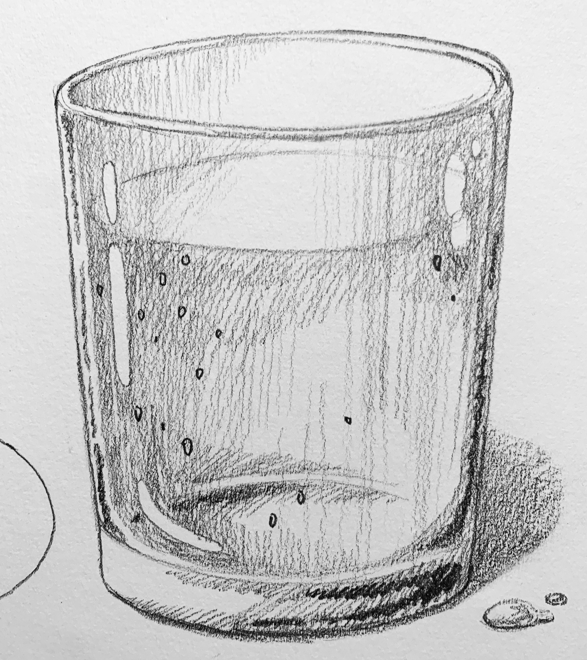 Linework is made with pencil