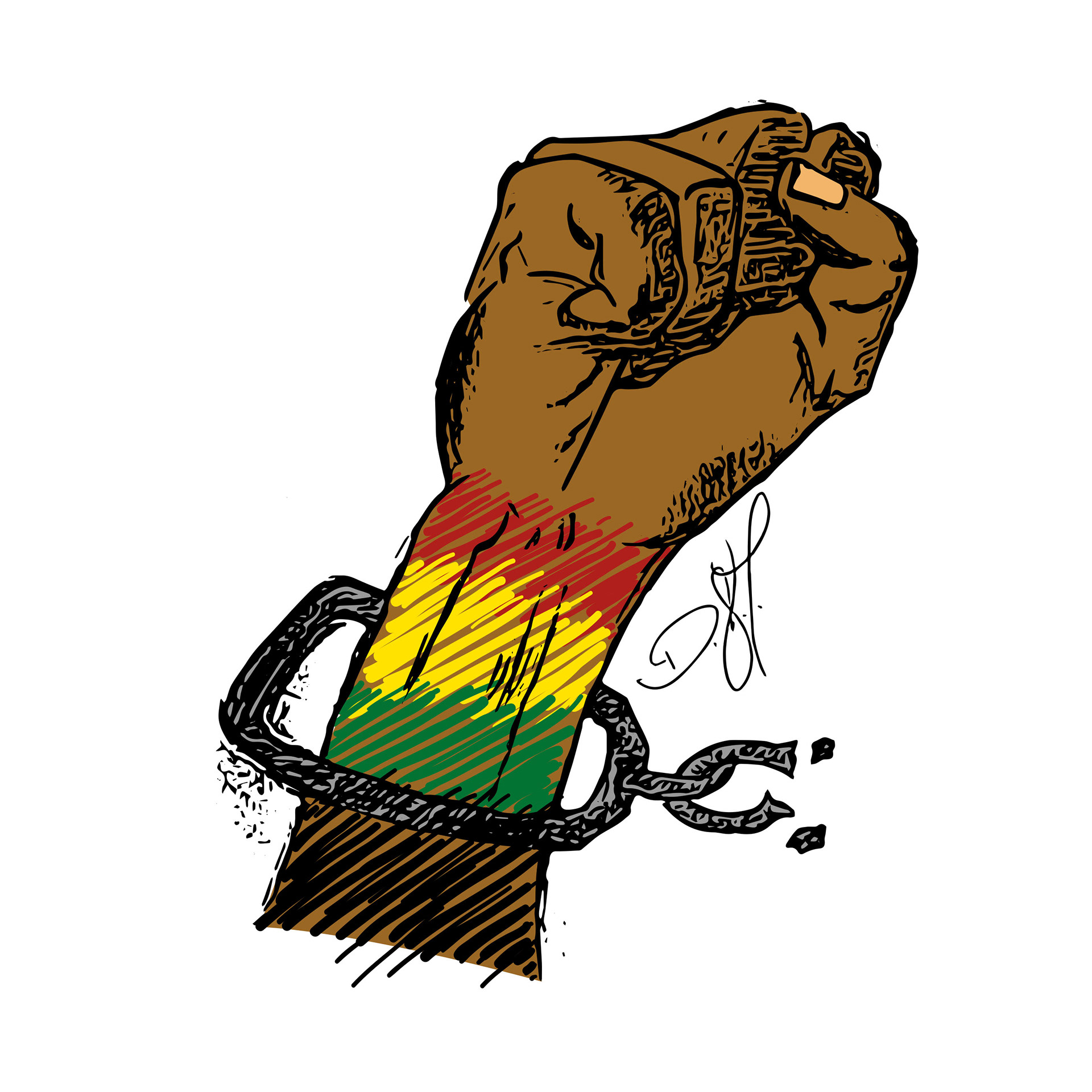 Juneteenth fist (for a custom-made shirt)