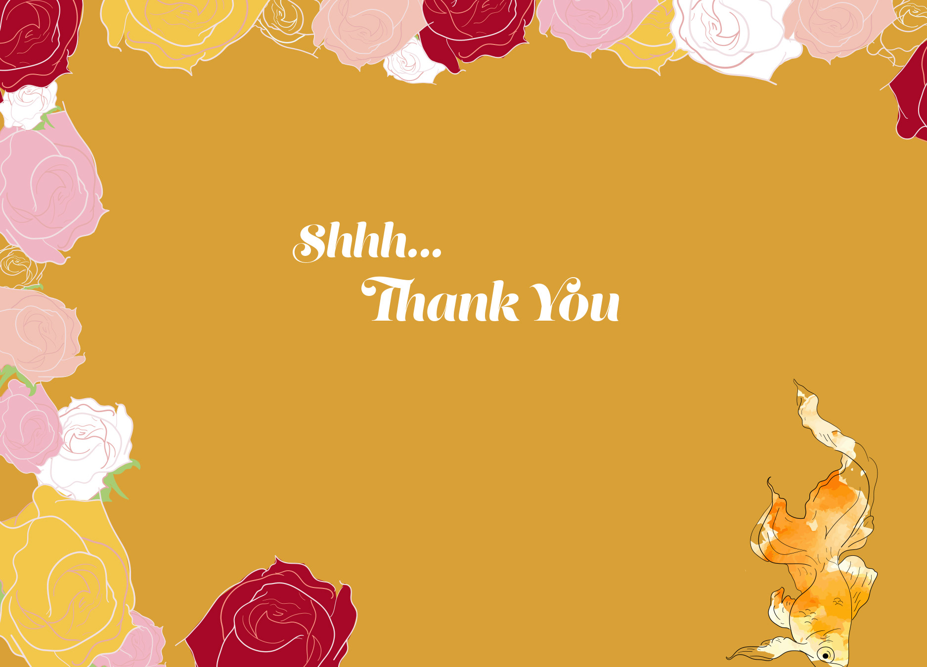 Front of Thank You card
