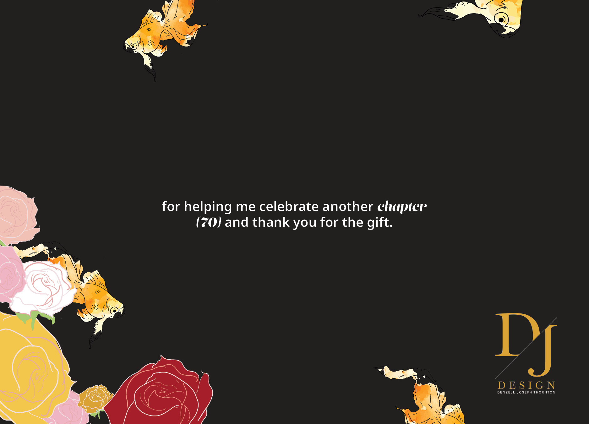 Back of Thank You card