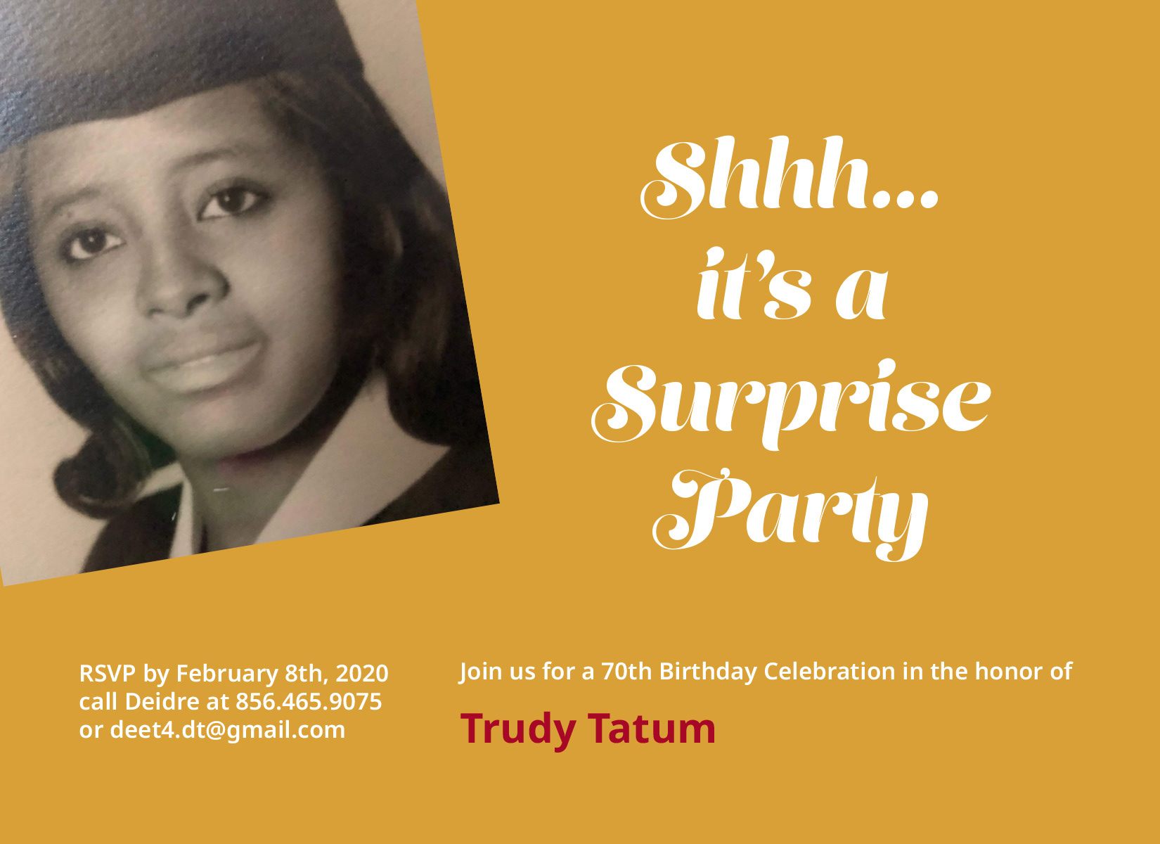 Front of the Invitation