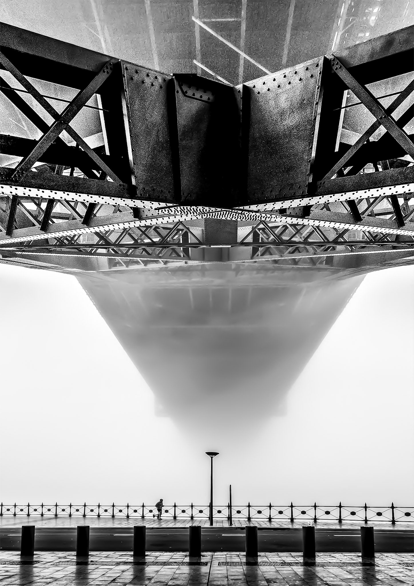 Foggy Sydney Harbour Bridge