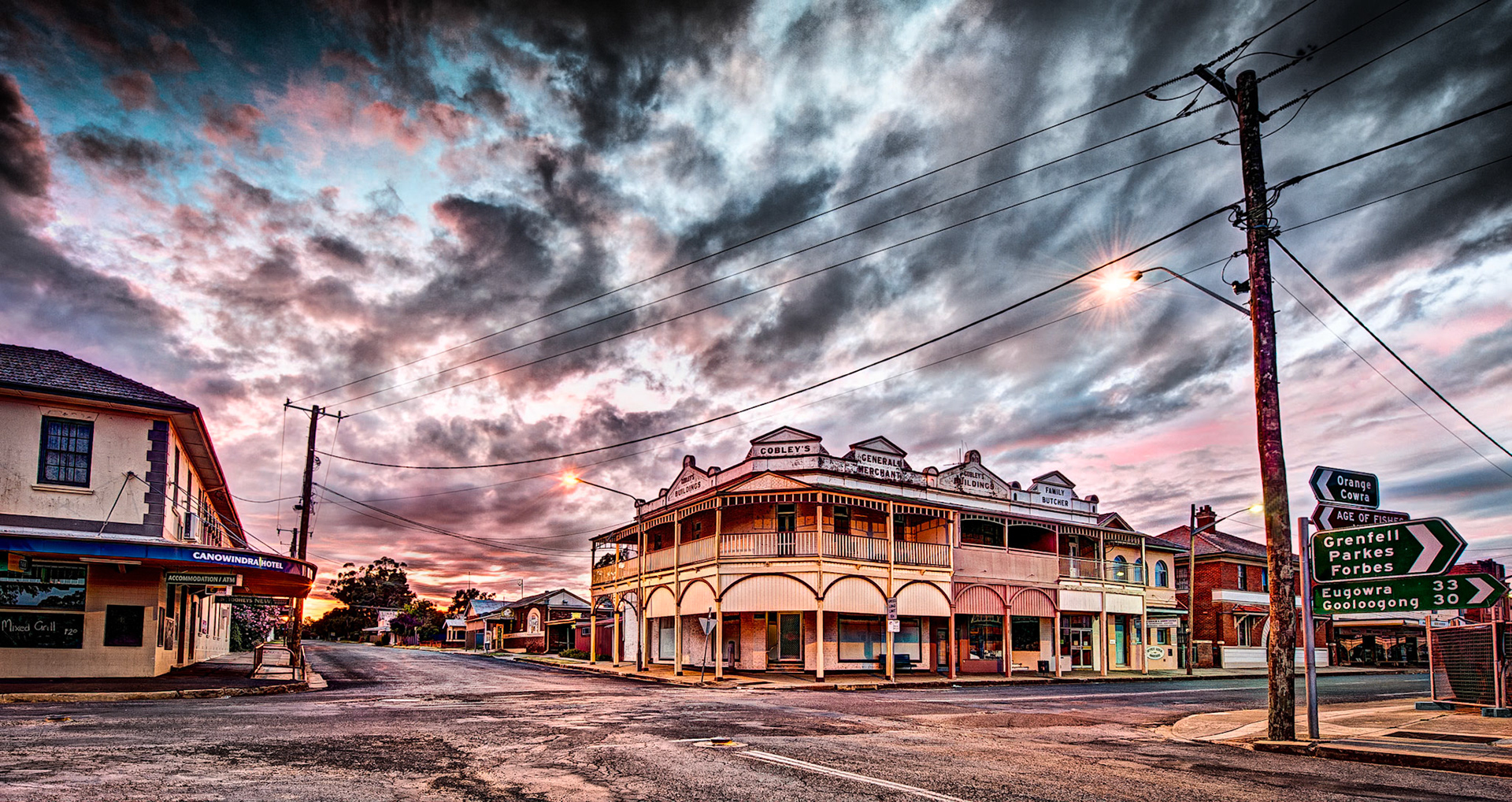 The Cobley Building built in 1913 by William Cobley as a General Merchants Store.
