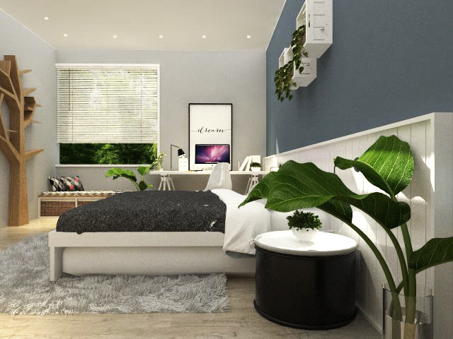 vintage modern bedroom