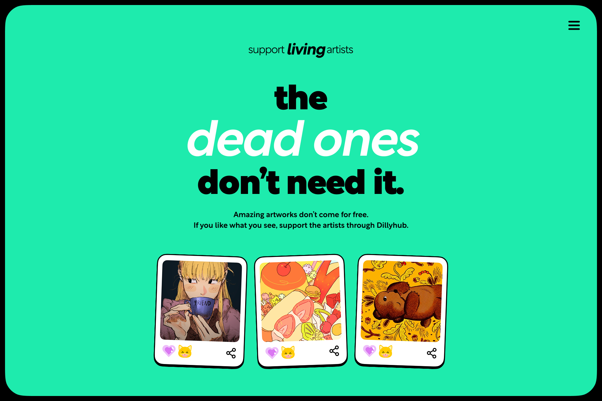 Dillyhub Landing Page