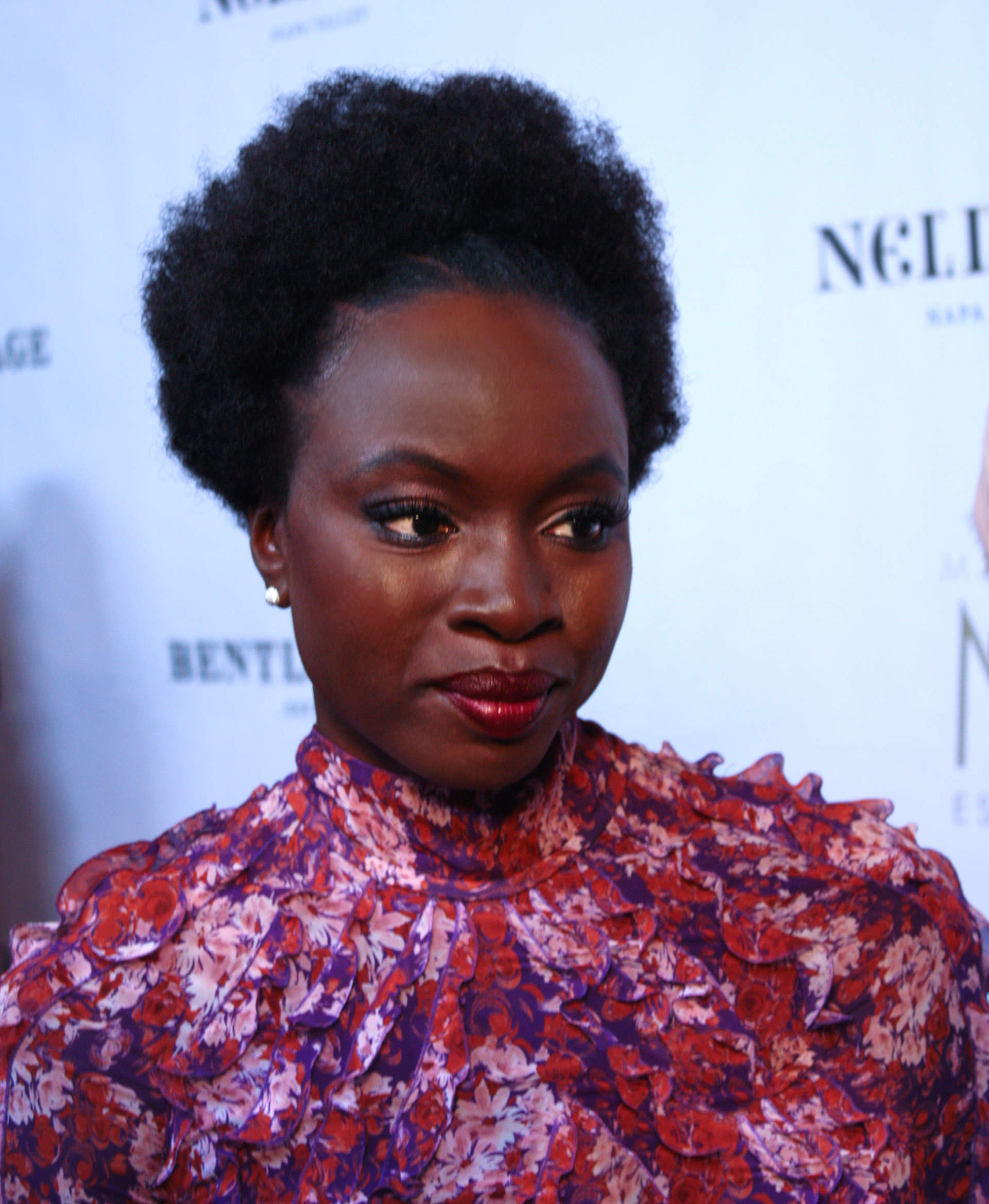 Danai Gurira on the red carpet at Wild Aid