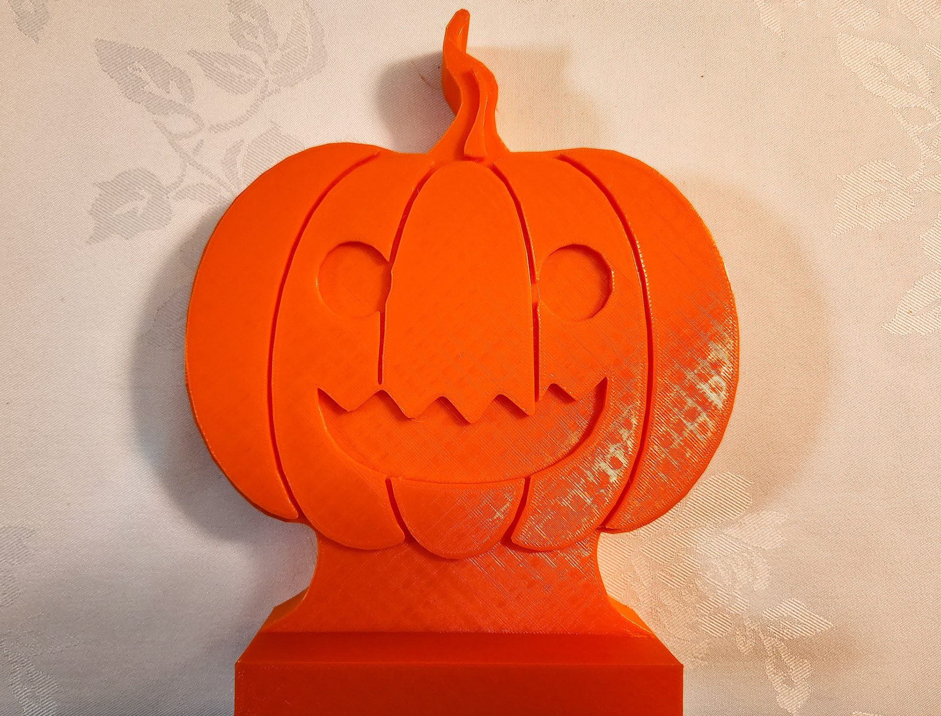 Pumpkin target 3D printed in orange TPU