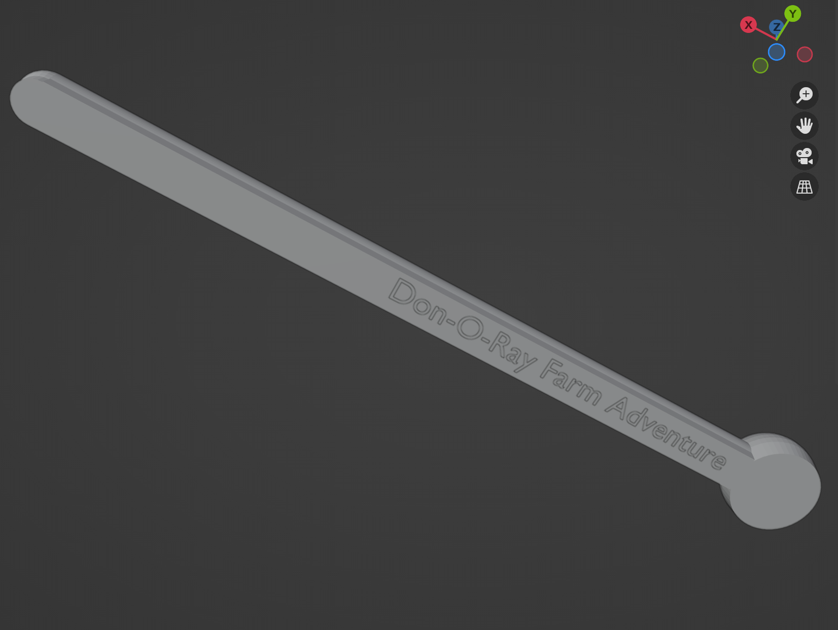 Drumstick model bottom view with logo